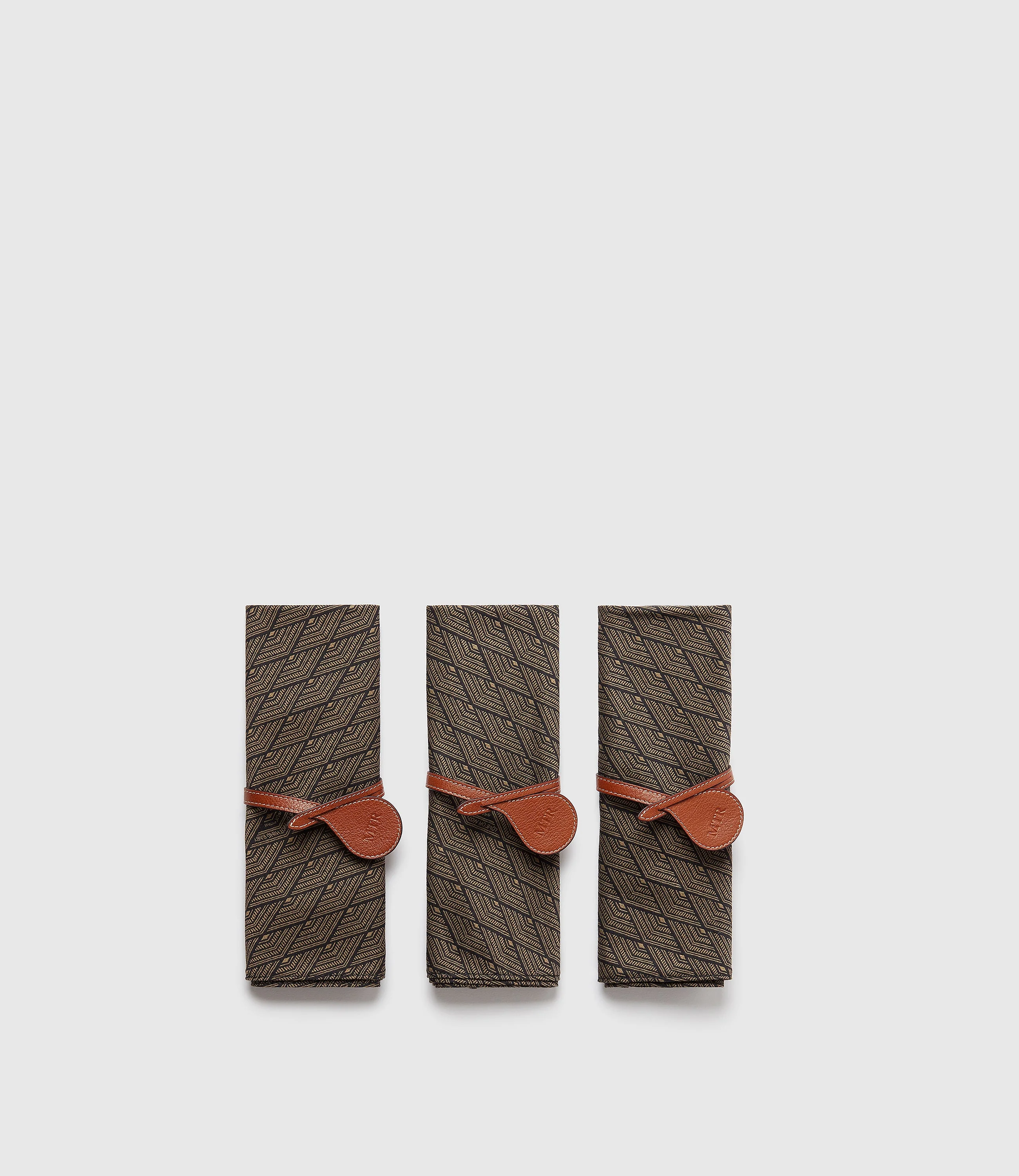 Metier - Set of 10 Napkin Rings in Buffalo Cognac - Image 3
