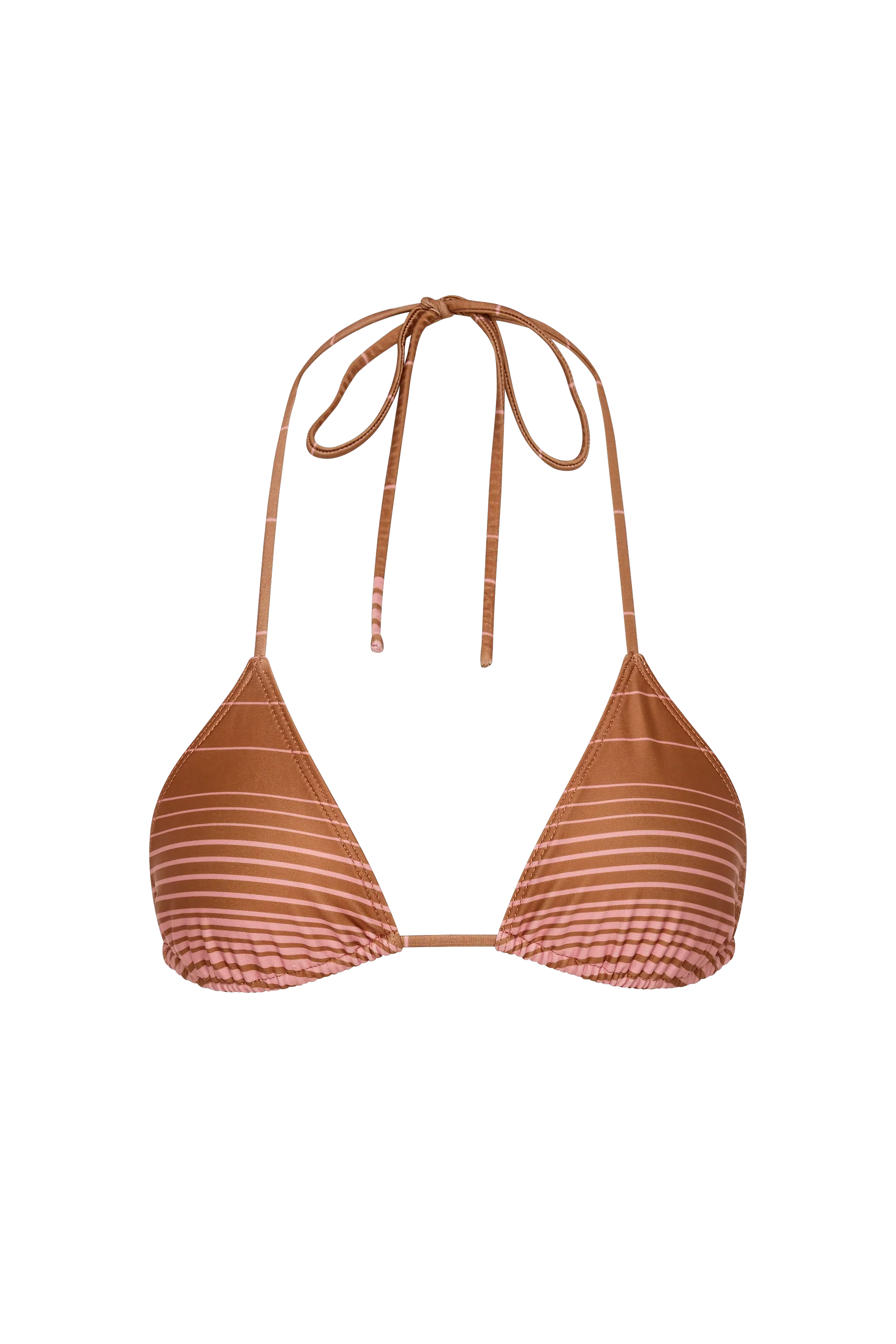 Faithfull - Sete Bikini Top Accordion Stripe Puce Fawn - Final Sale - Image 6