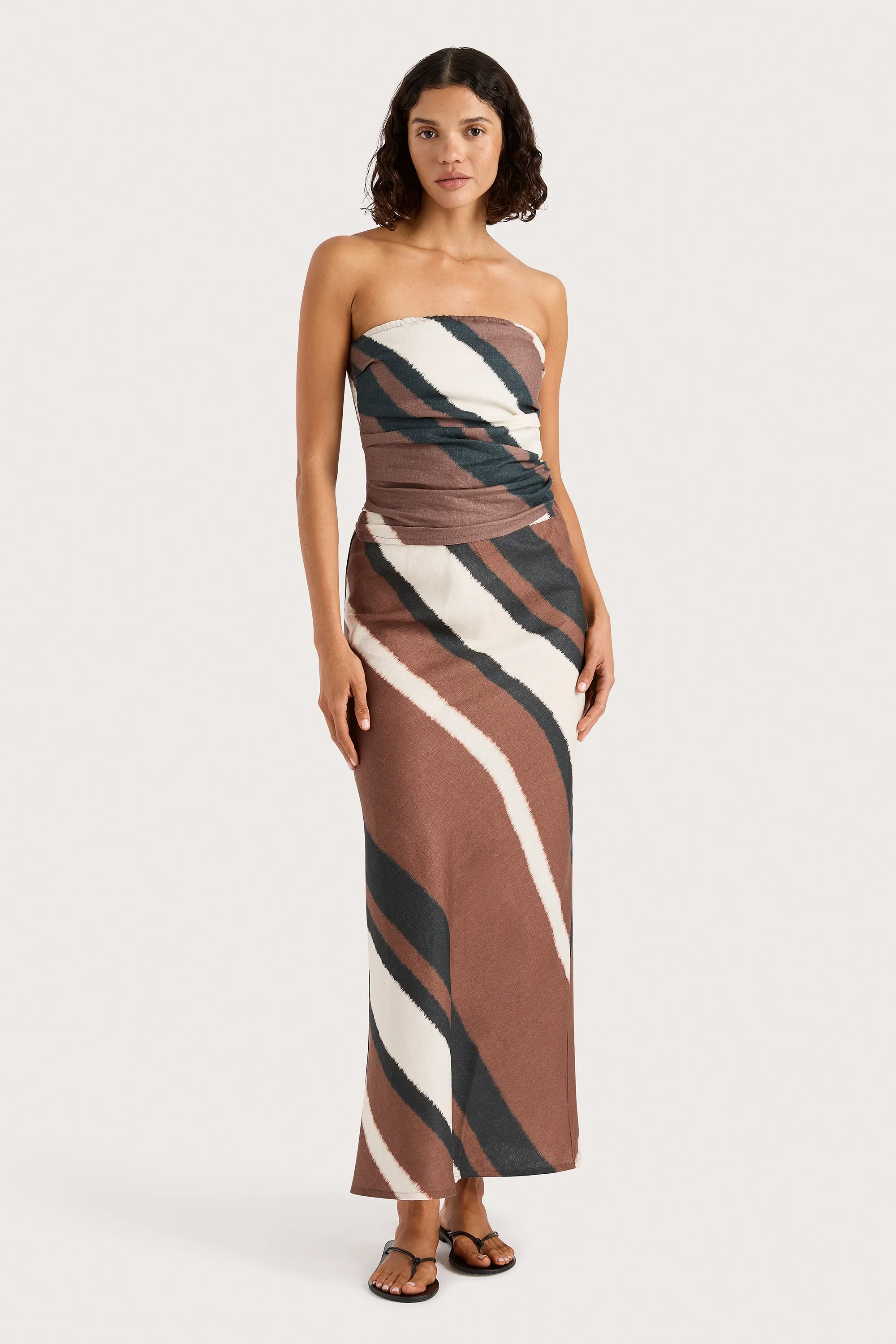 Faithfull - Setubal Top Futura Stripe Chocolate - Final Sale - Image 3