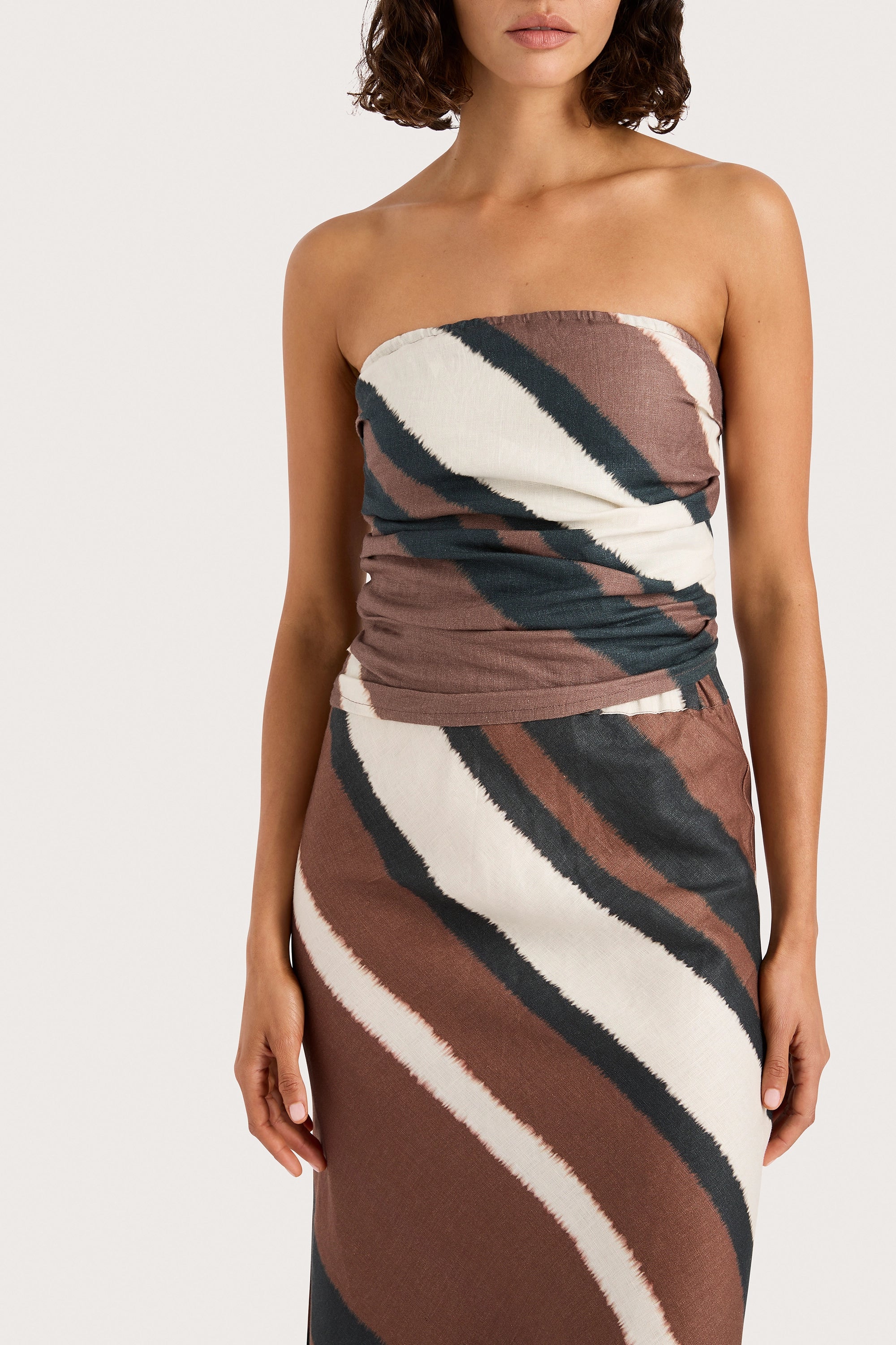 Faithfull - Setubal Top Futura Stripe Chocolate - Final Sale - Image 4