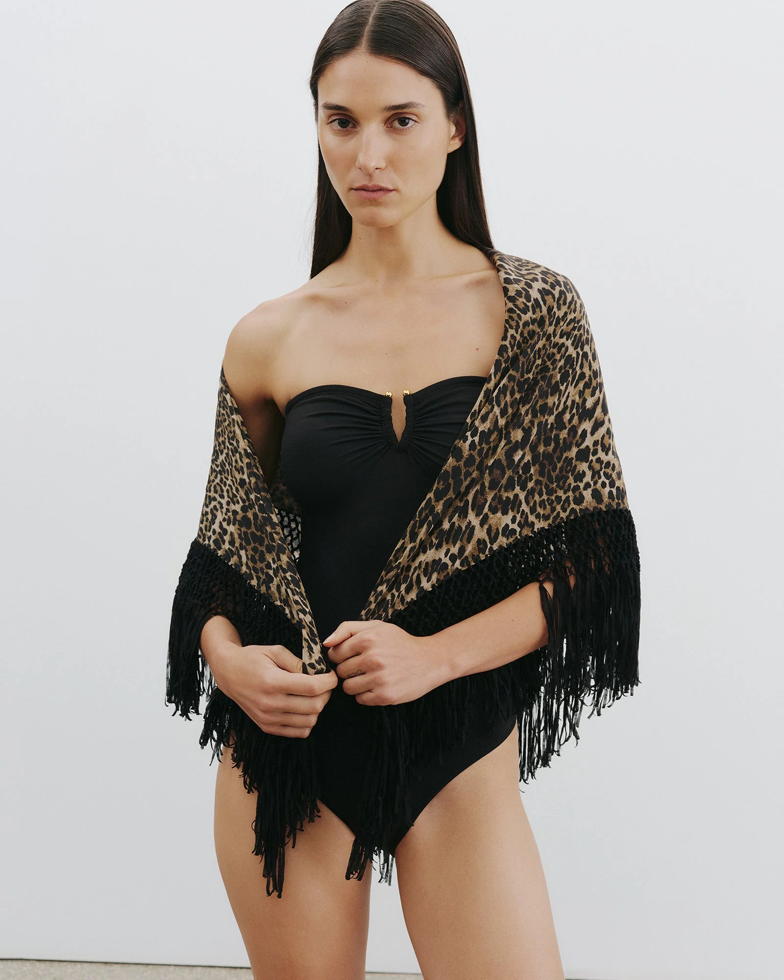 Nili Lotan - SHAWL SILK FRINGED SCARF - Image 2