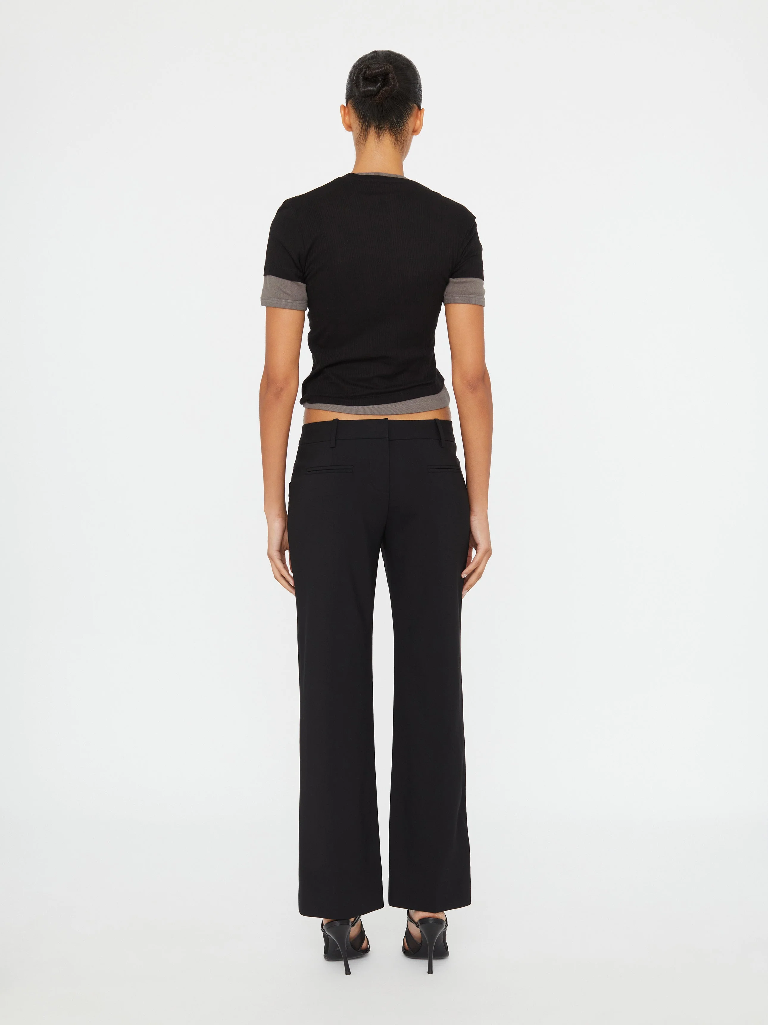 Christopher Esber - Sheer Ribbed Overlay Loophole Tee - Image 4