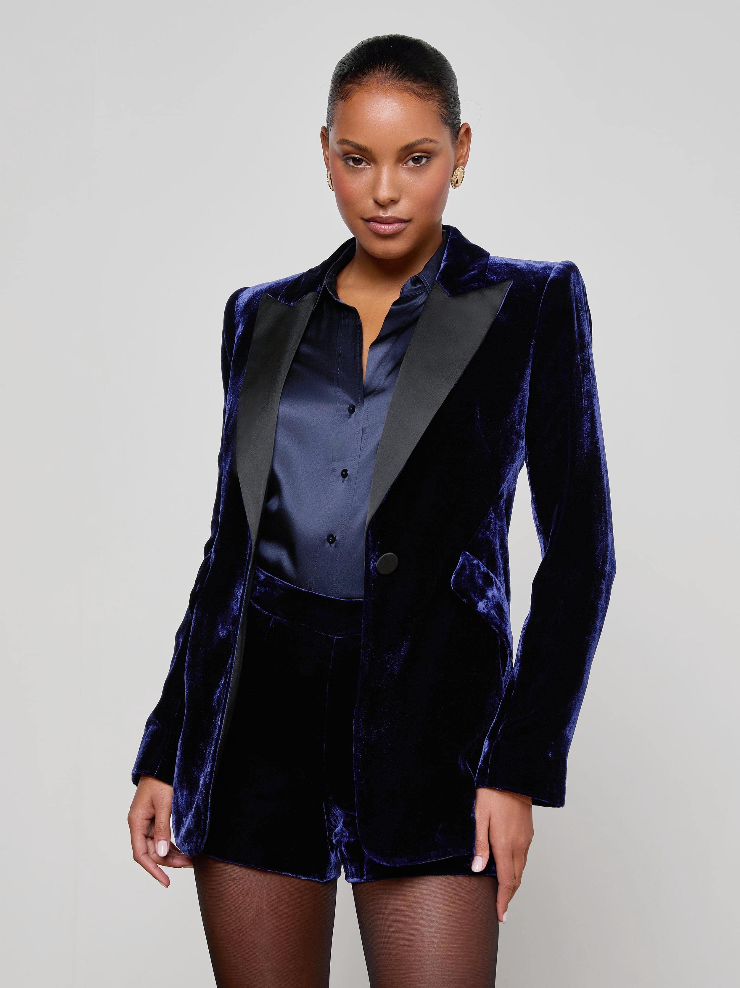 L'AGENCE - Sheila Velvet Longline Blazer