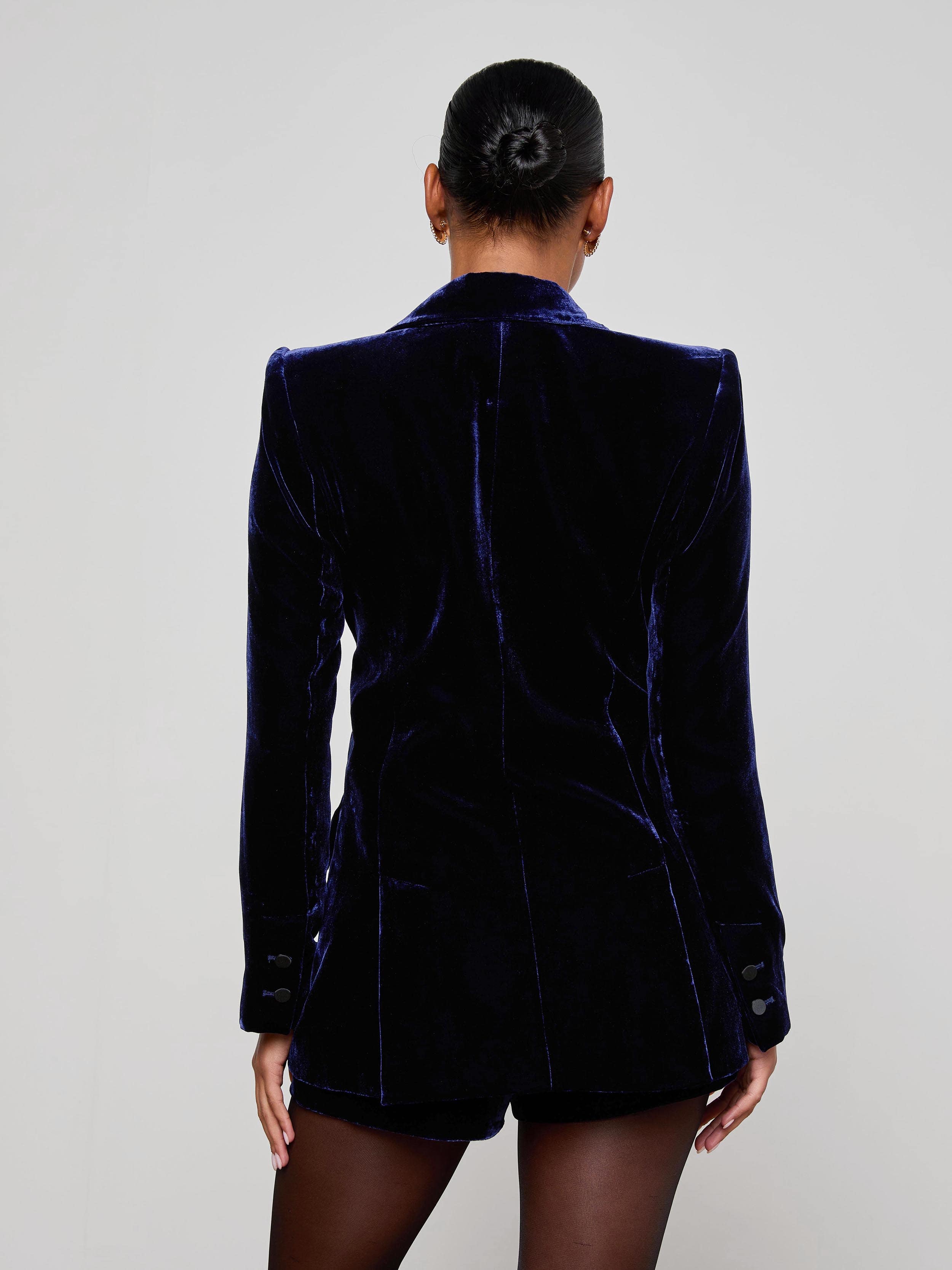 L'AGENCE - Sheila Velvet Longline Blazer - Image 4