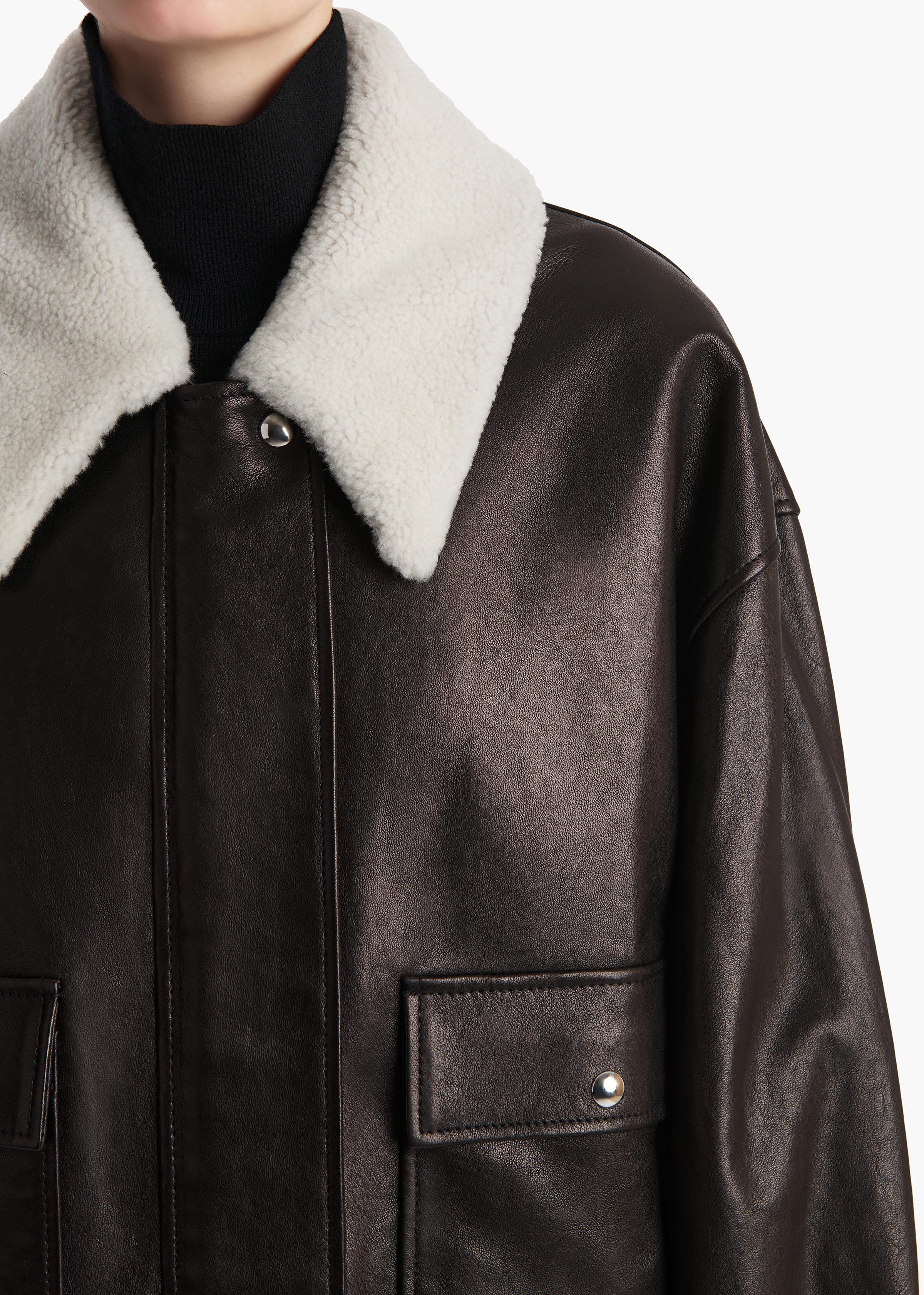 Khaite - Shellar Jacket in Black Leather - Image 13
