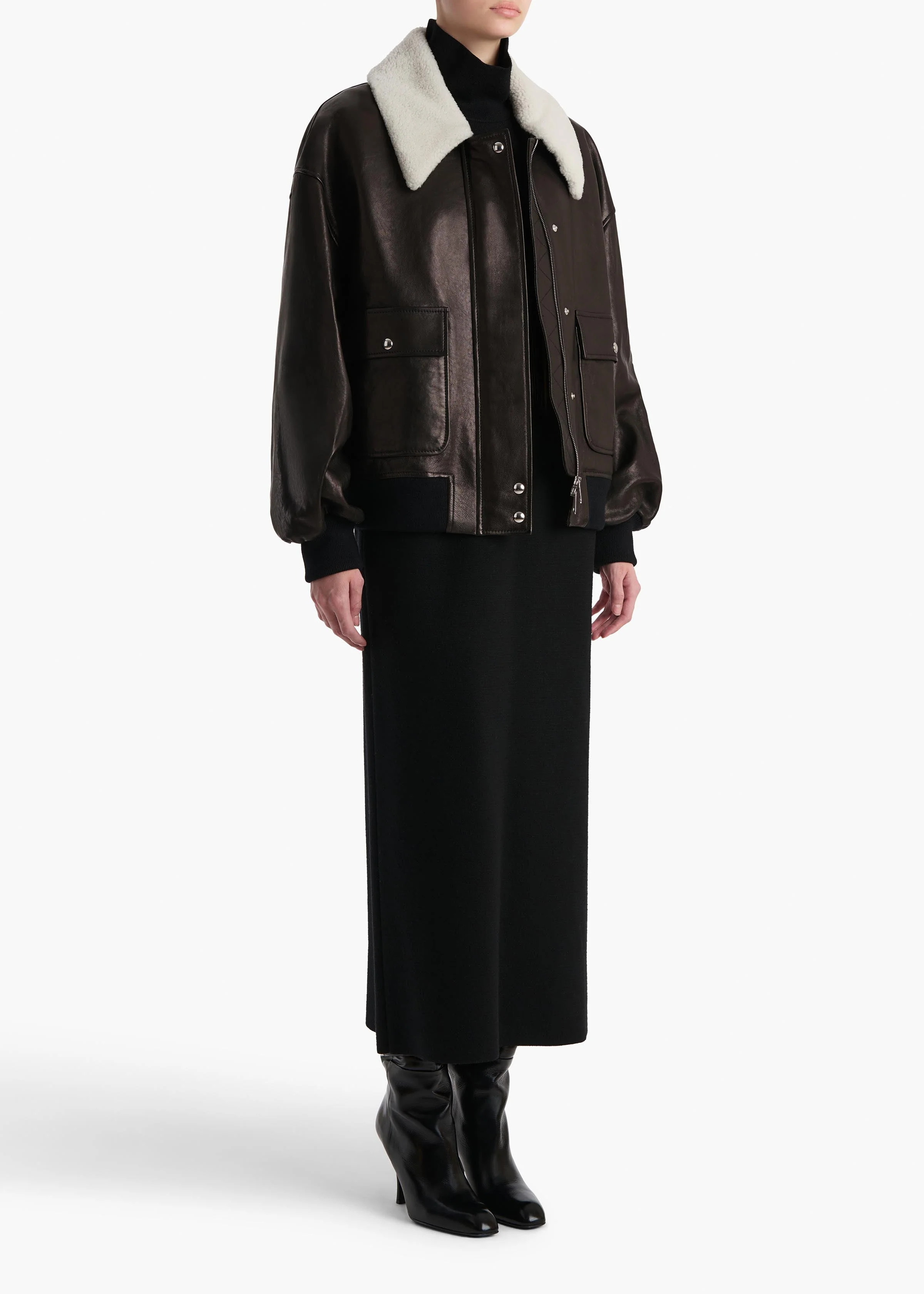 Khaite - Shellar Jacket in Black Leather - Image 2