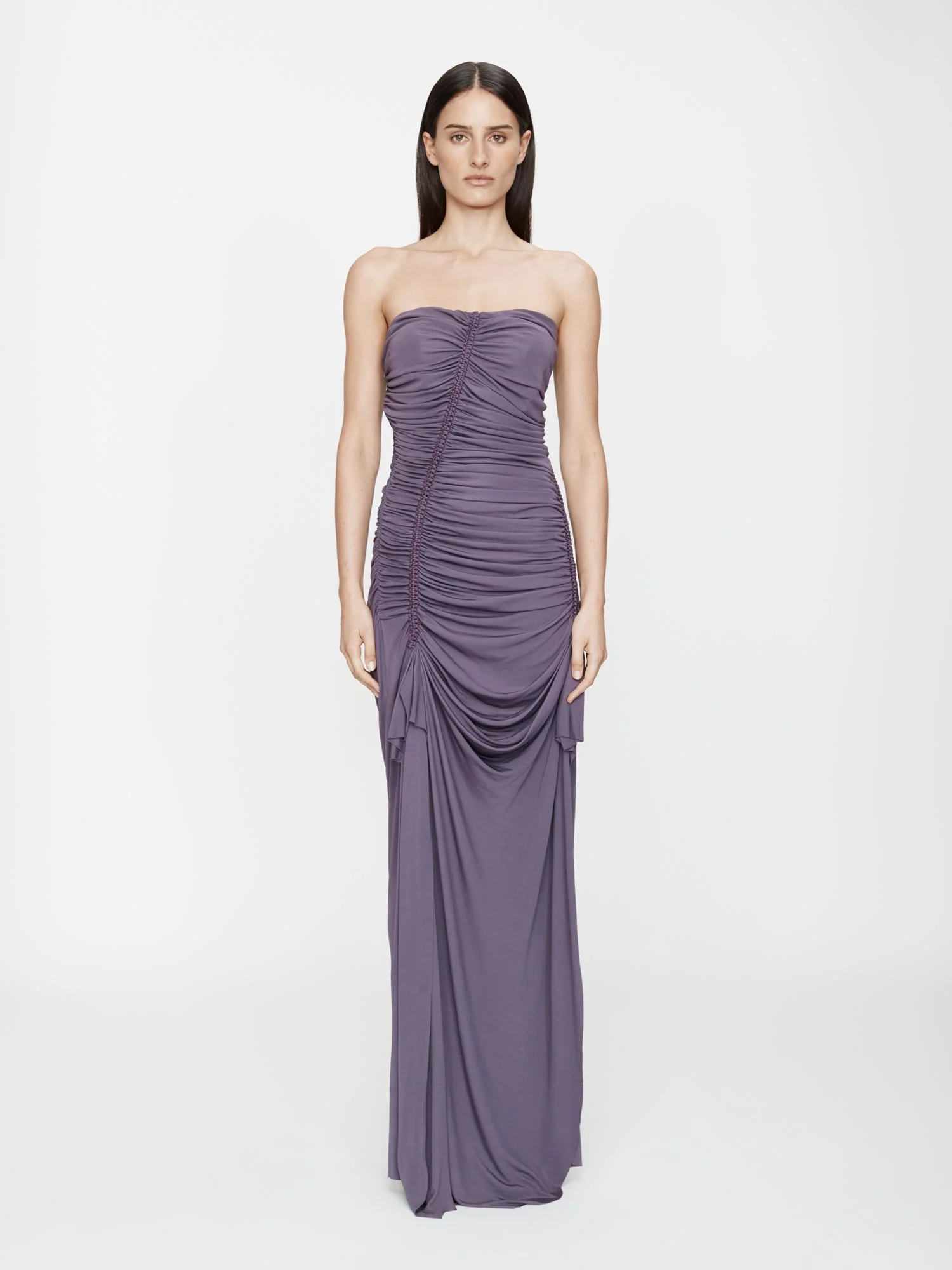 Christopher Esber - Shibari Jersey Ruche Strapless Dress - Image 3
