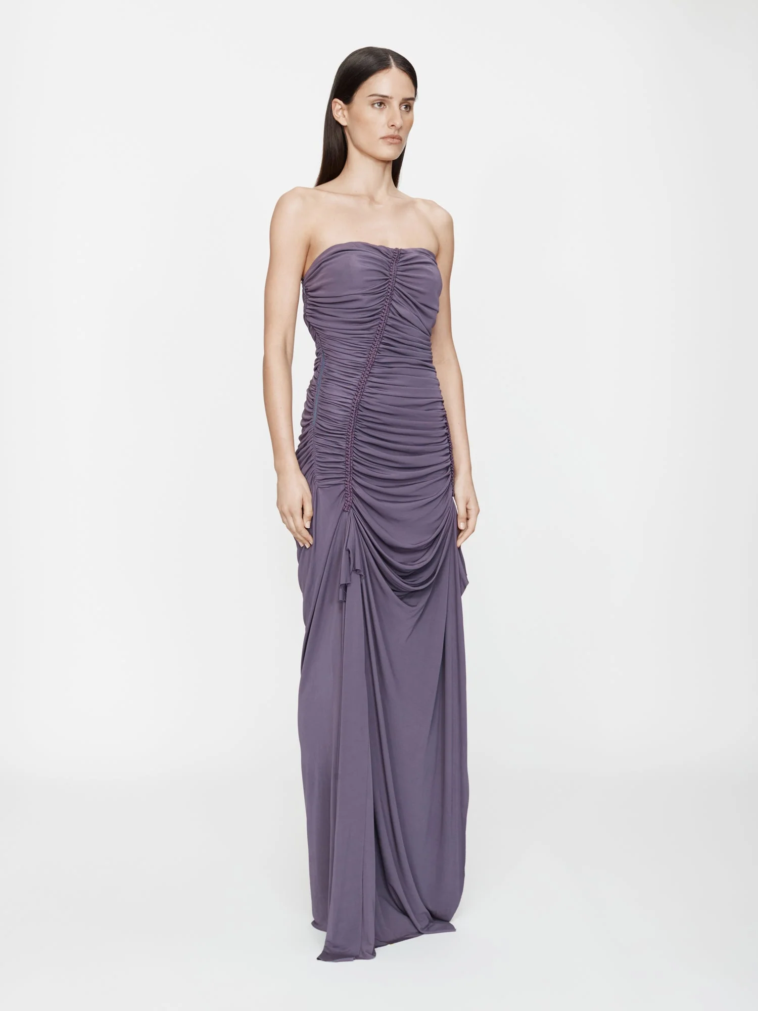 Christopher Esber - Shibari Jersey Ruche Strapless Dress - Image 4