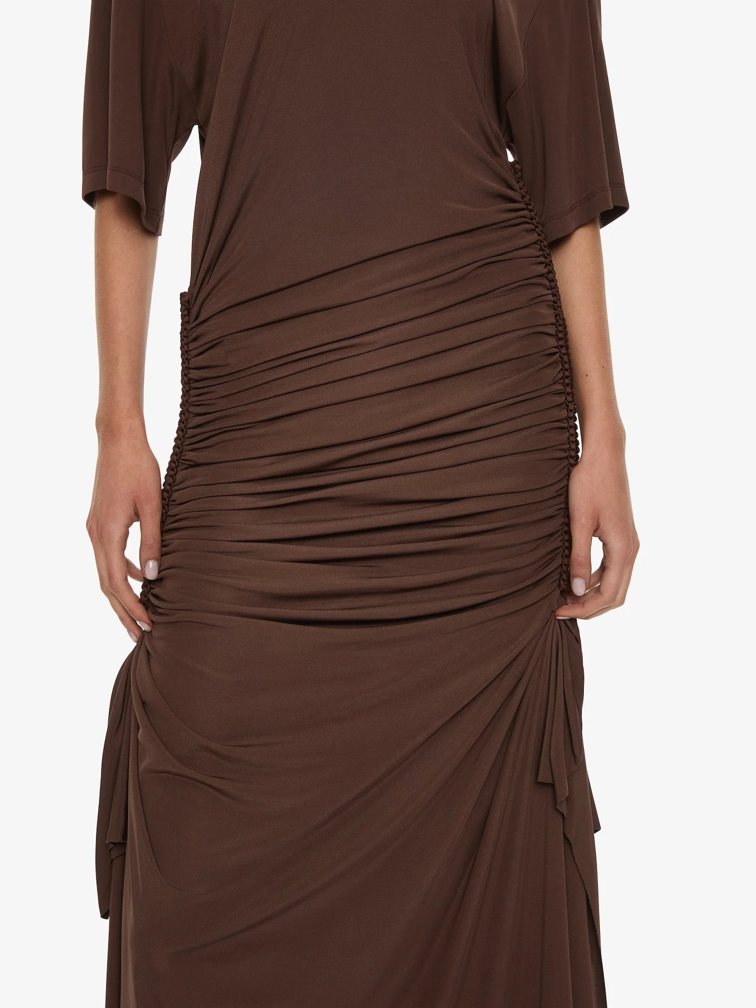 Christopher Esber - Shibari Jersey Ruche Tee Dress - Image 2