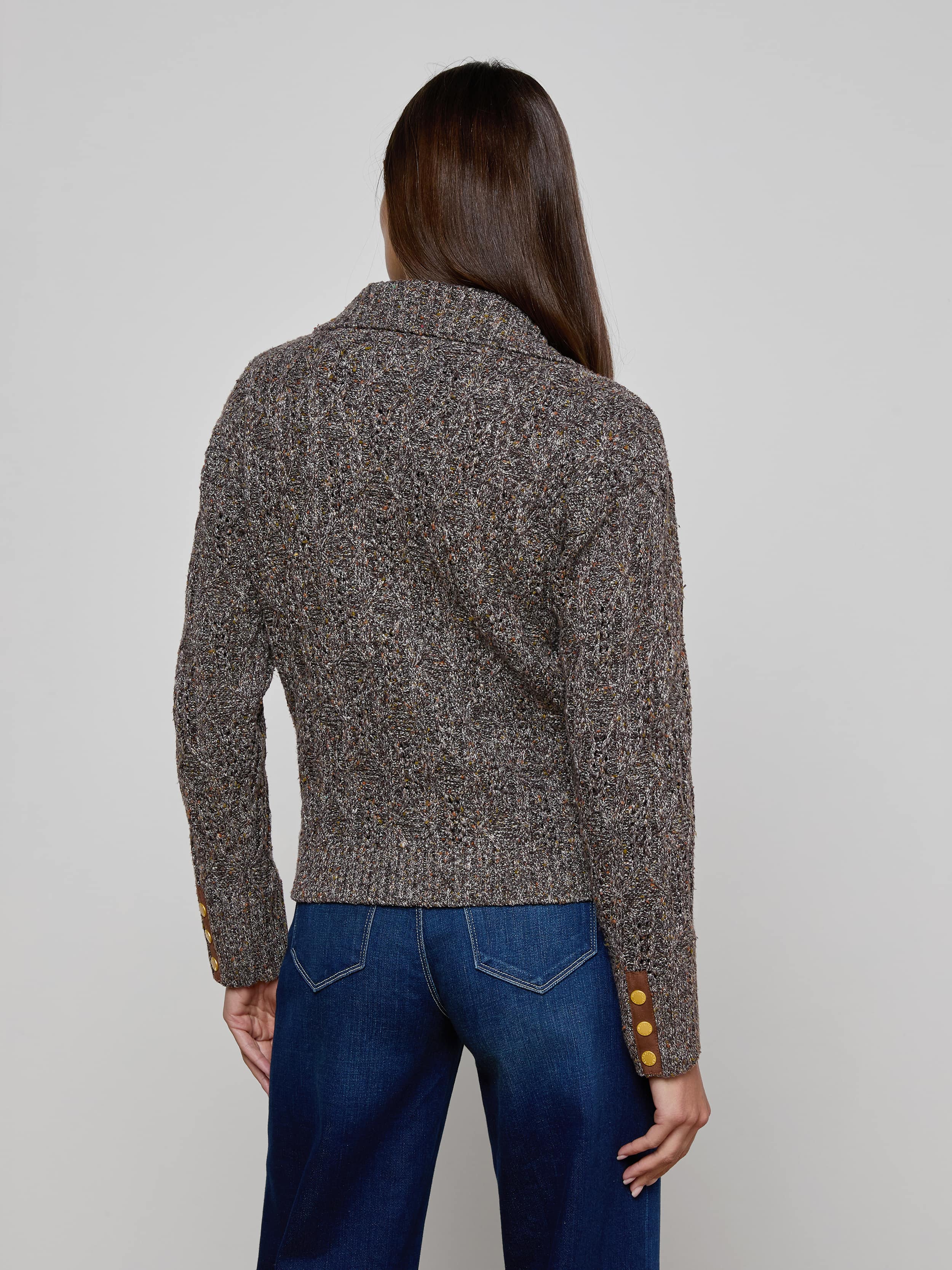 L'AGENCE - Shiloh Cable Knit Cardigan - Image 4