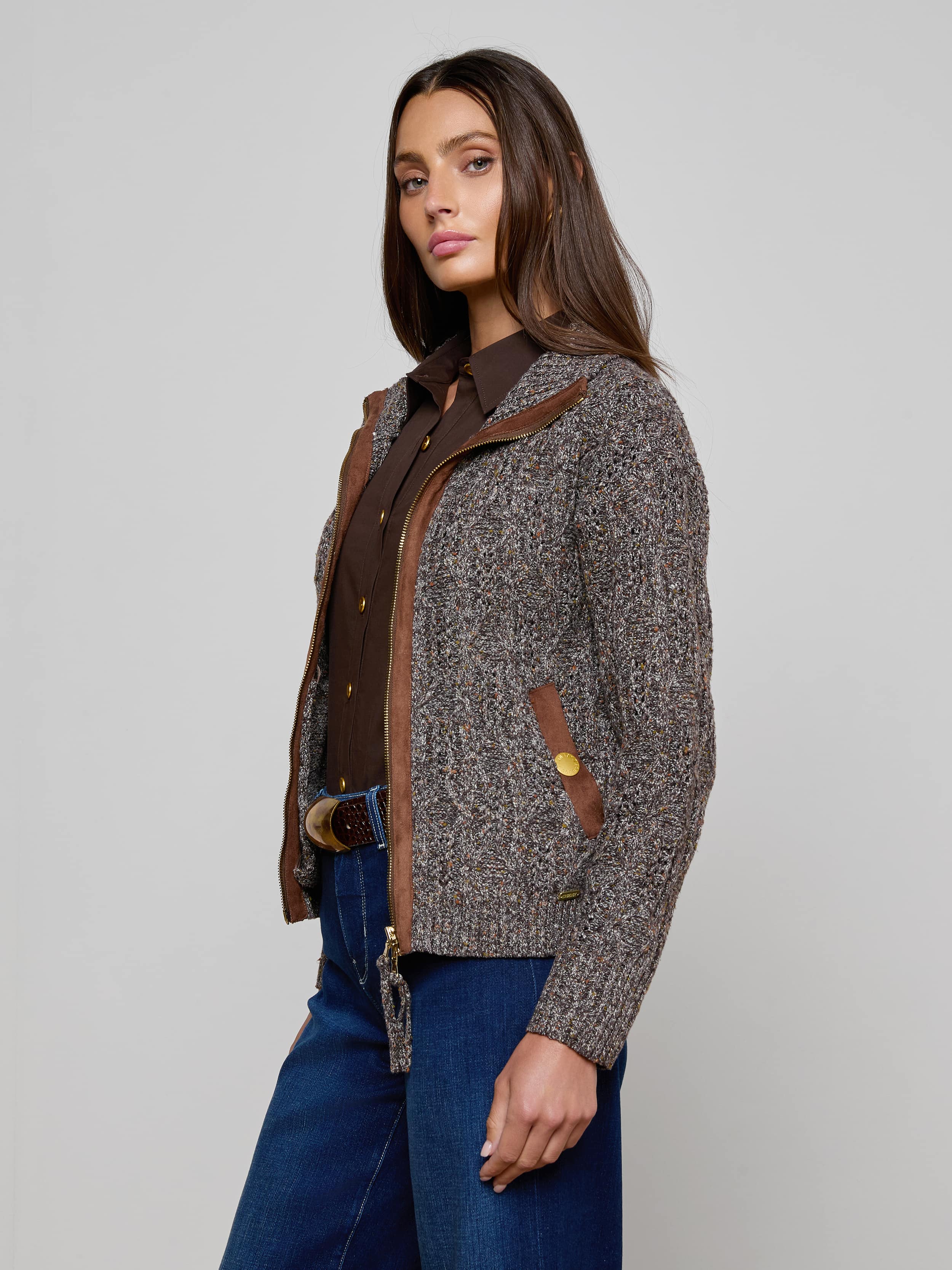 L'AGENCE - Shiloh Cable Knit Cardigan - Image 8