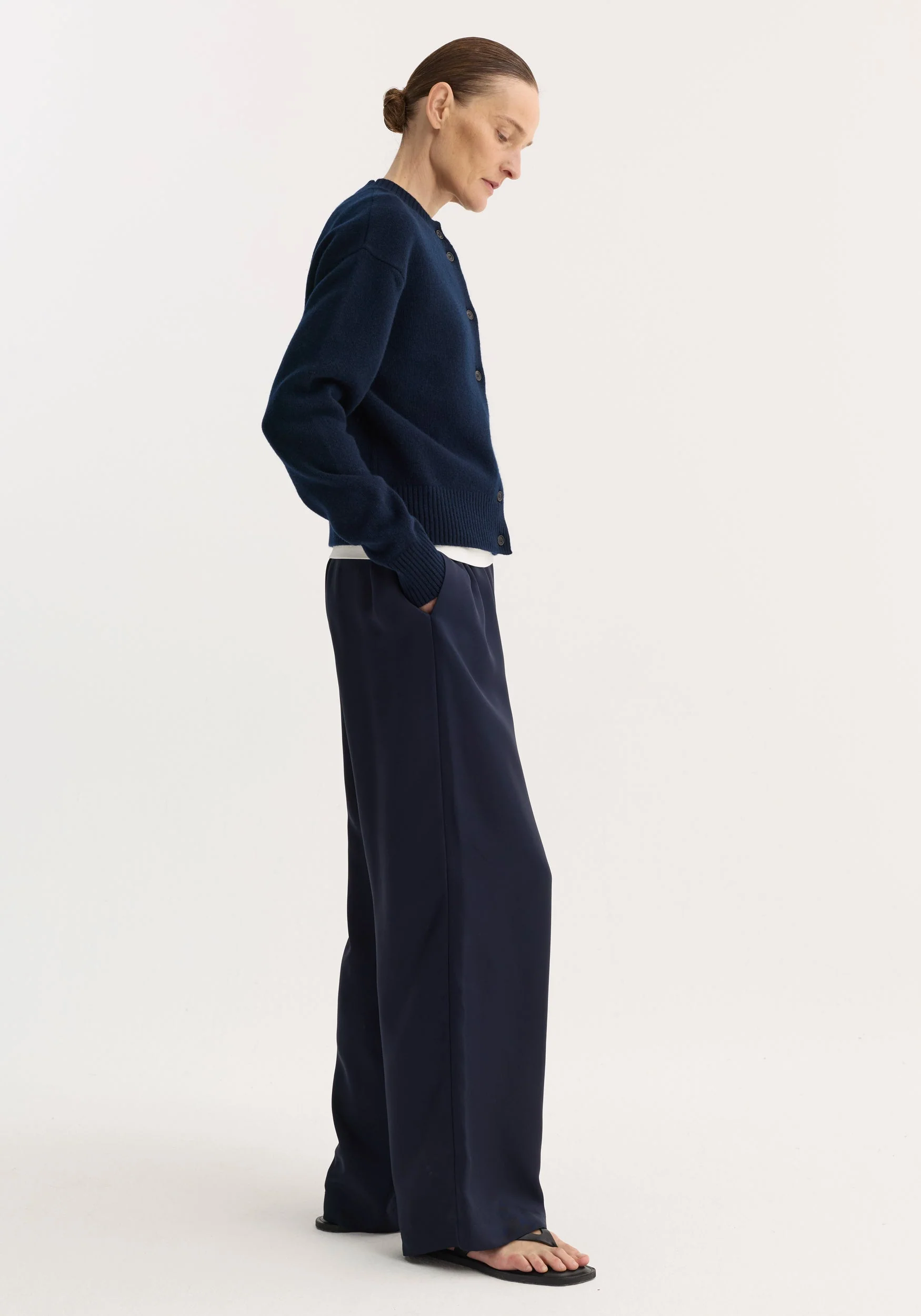 ROHE - Short boiled cardigan | navy - Image 3