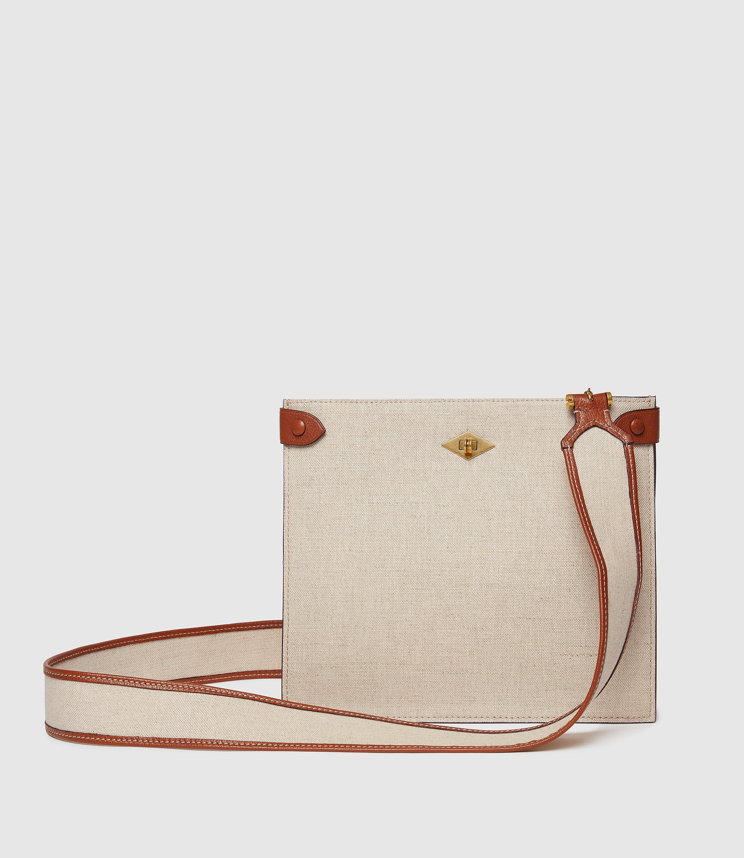Metier - Shoulder Strap Natural Linen with Cognac - Image 2