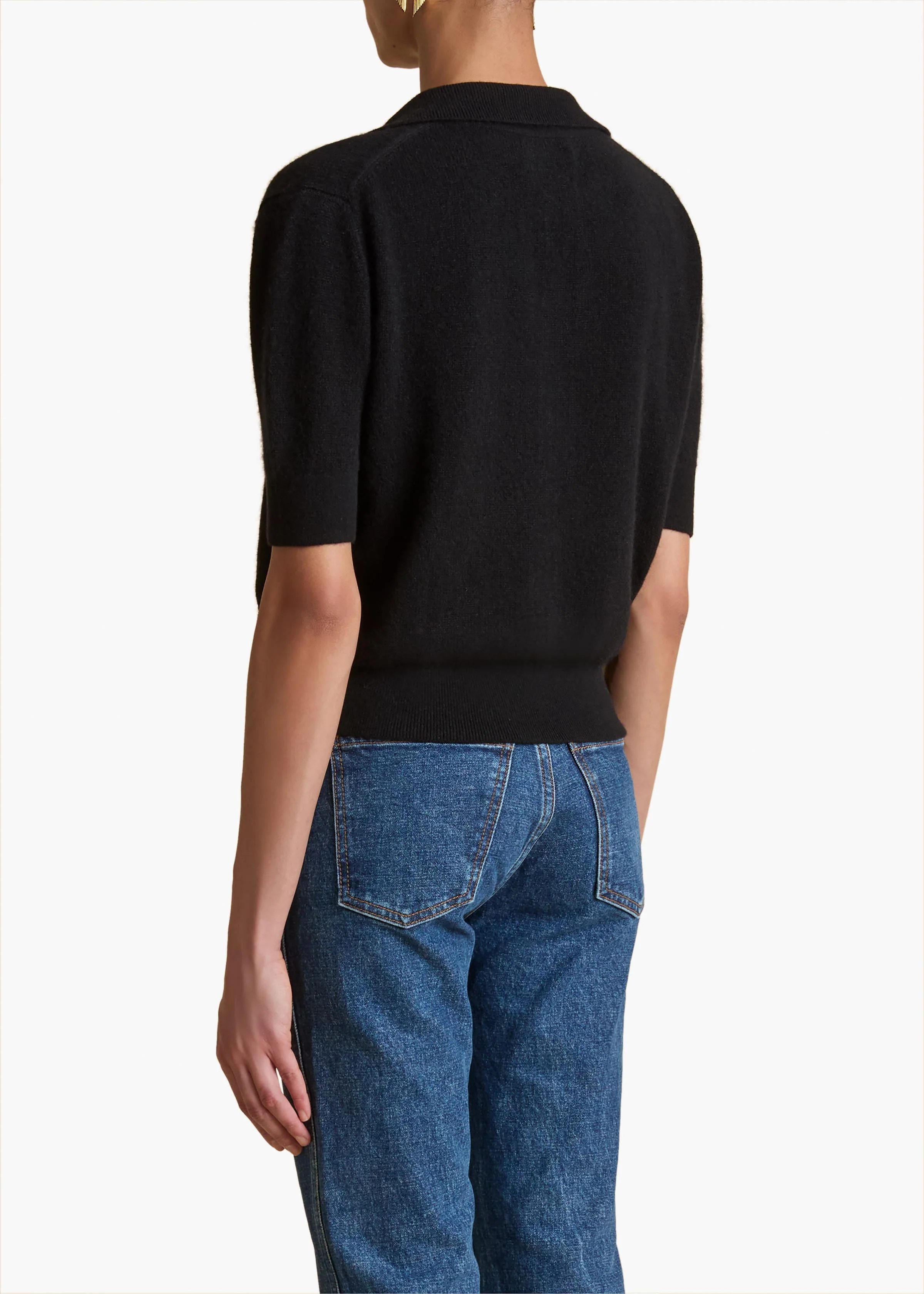Khaite - Shrunken Jo Sweater in Black - Image 4