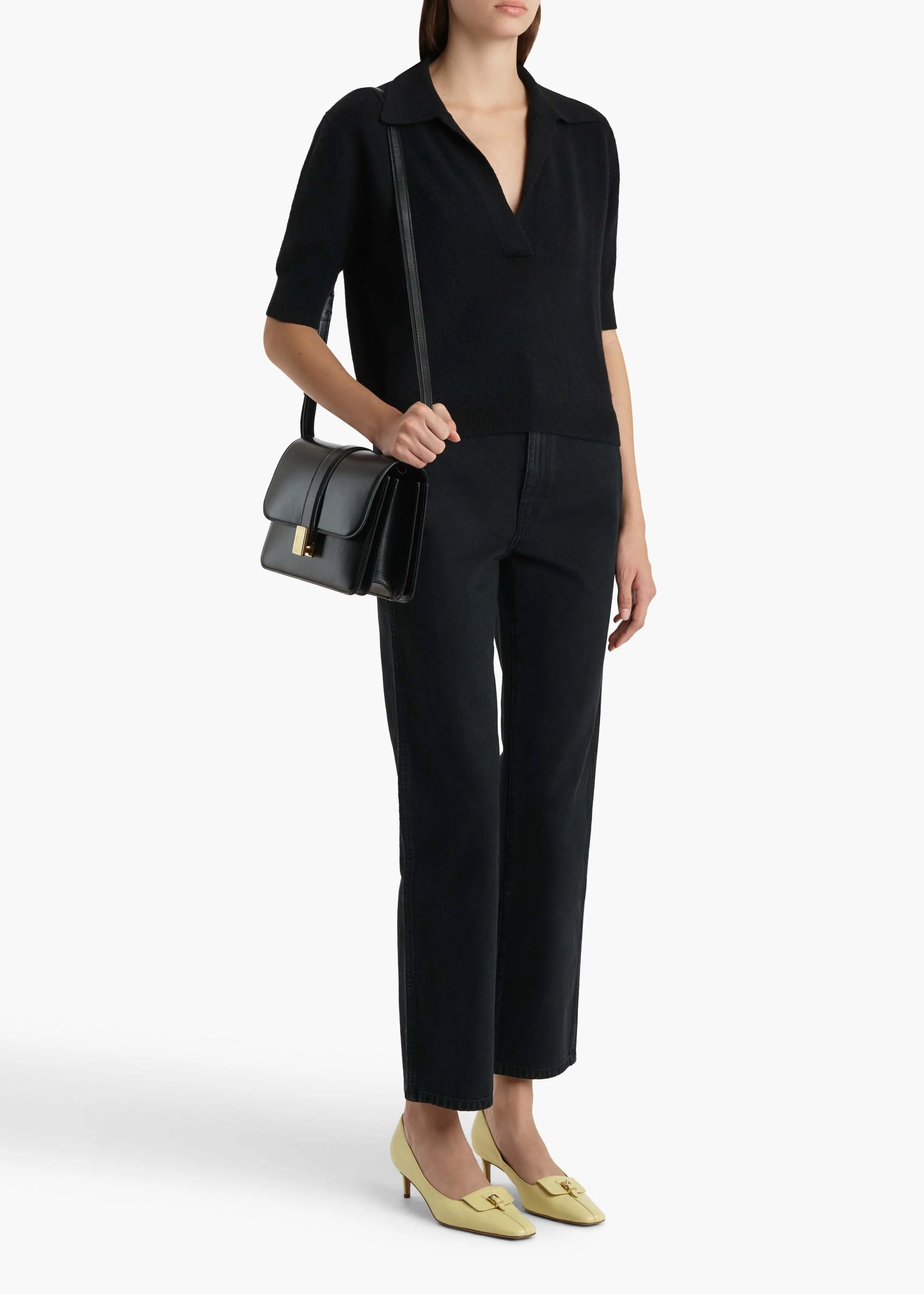 Khaite - Shrunken Jo Sweater in Black - Image 9
