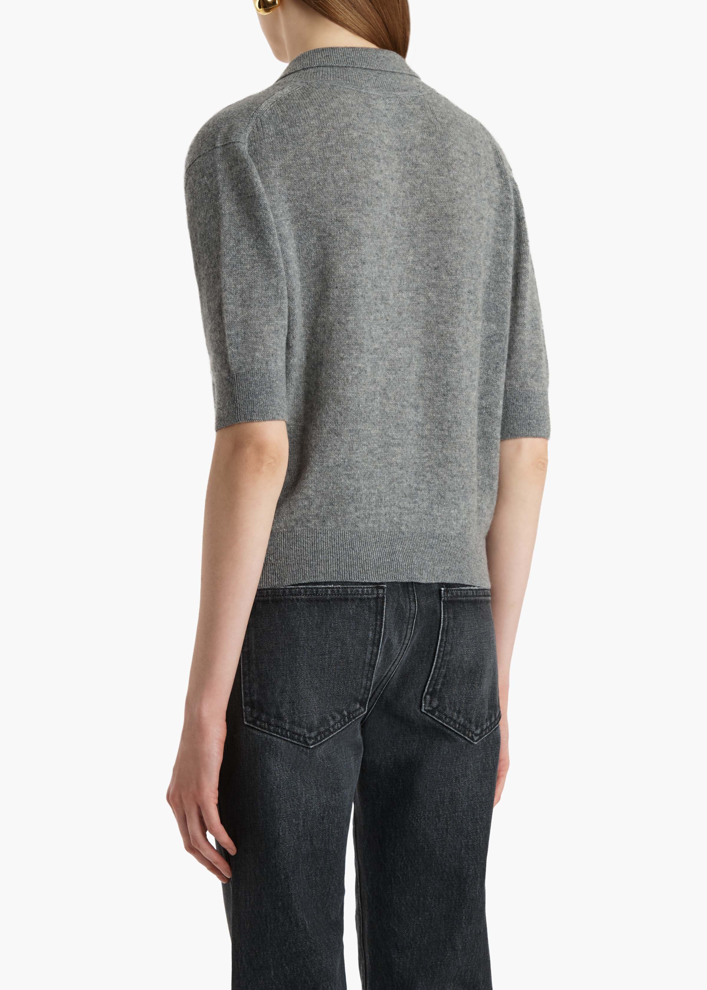 Khaite - Shrunken Jo Sweater in Warm Grey - Image 11