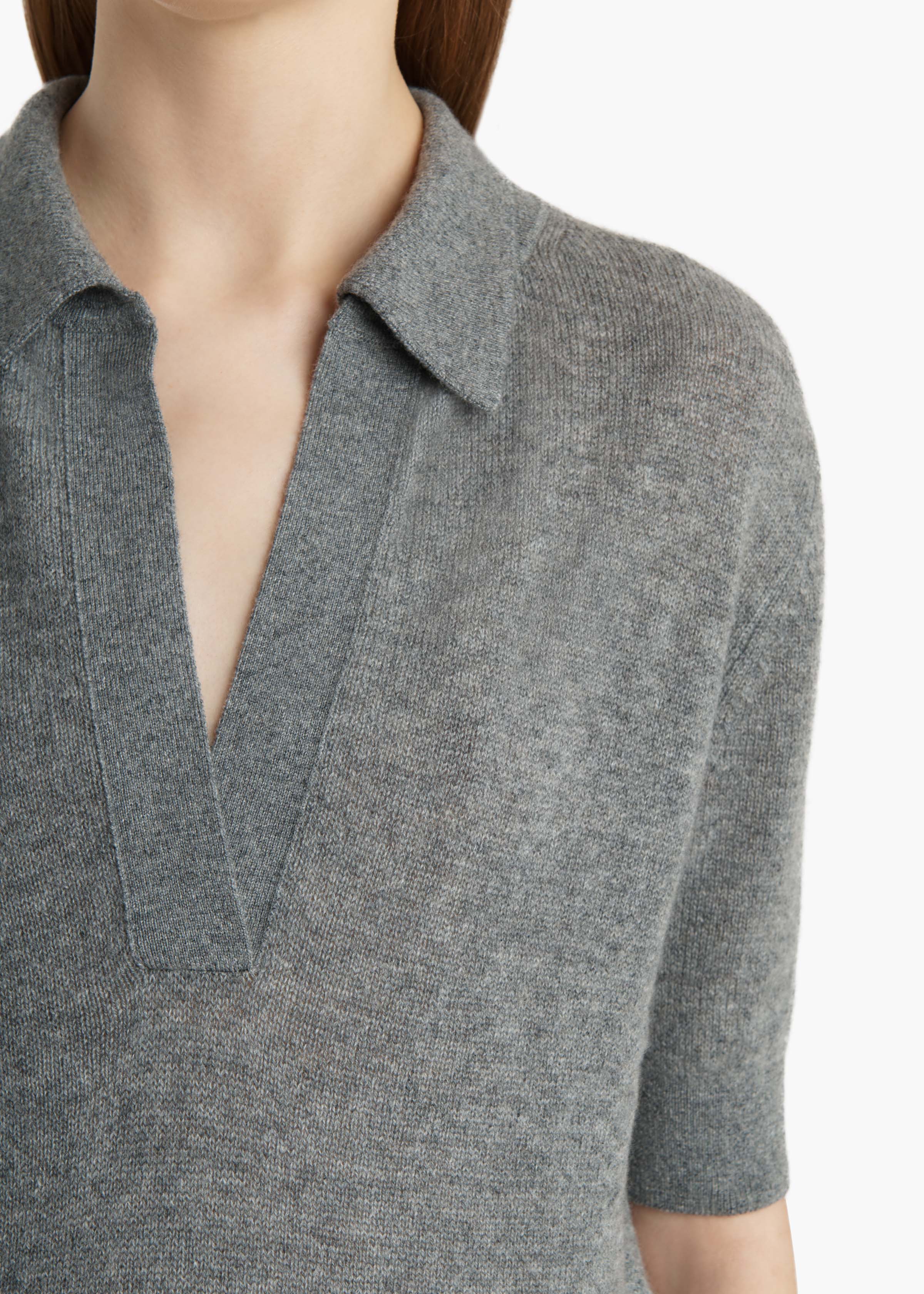 Khaite - Shrunken Jo Sweater in Warm Grey - Image 12