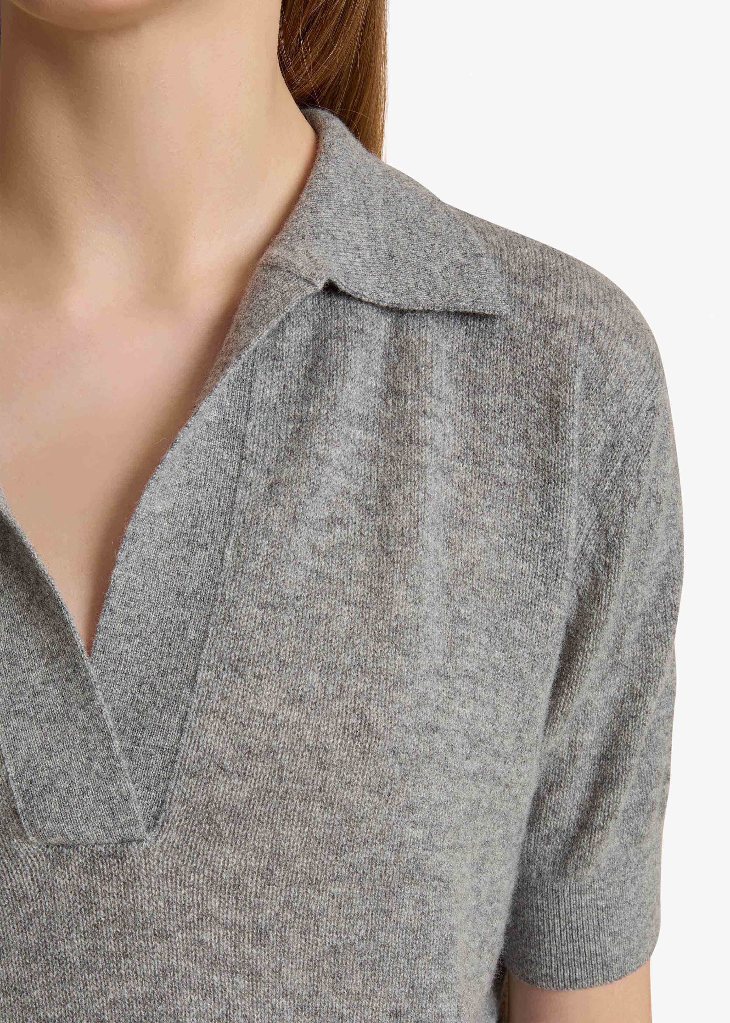 Khaite - Shrunken Jo Sweater in Warm Grey - Image 6