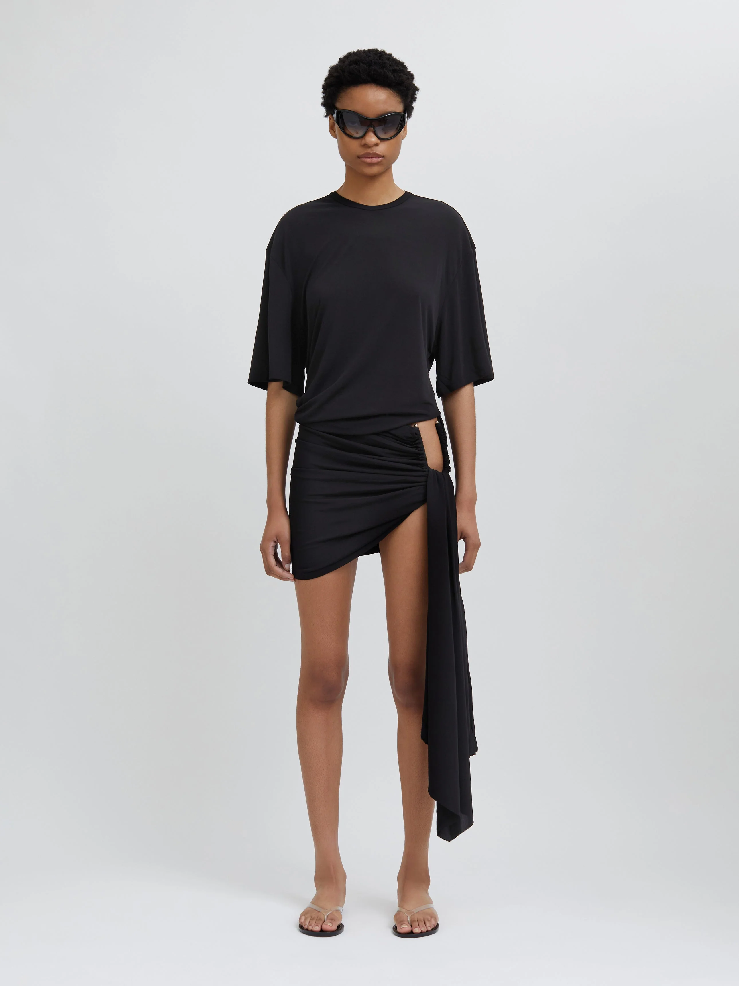 Christopher Esber - Side Cowl Waist Tee - Image 2
