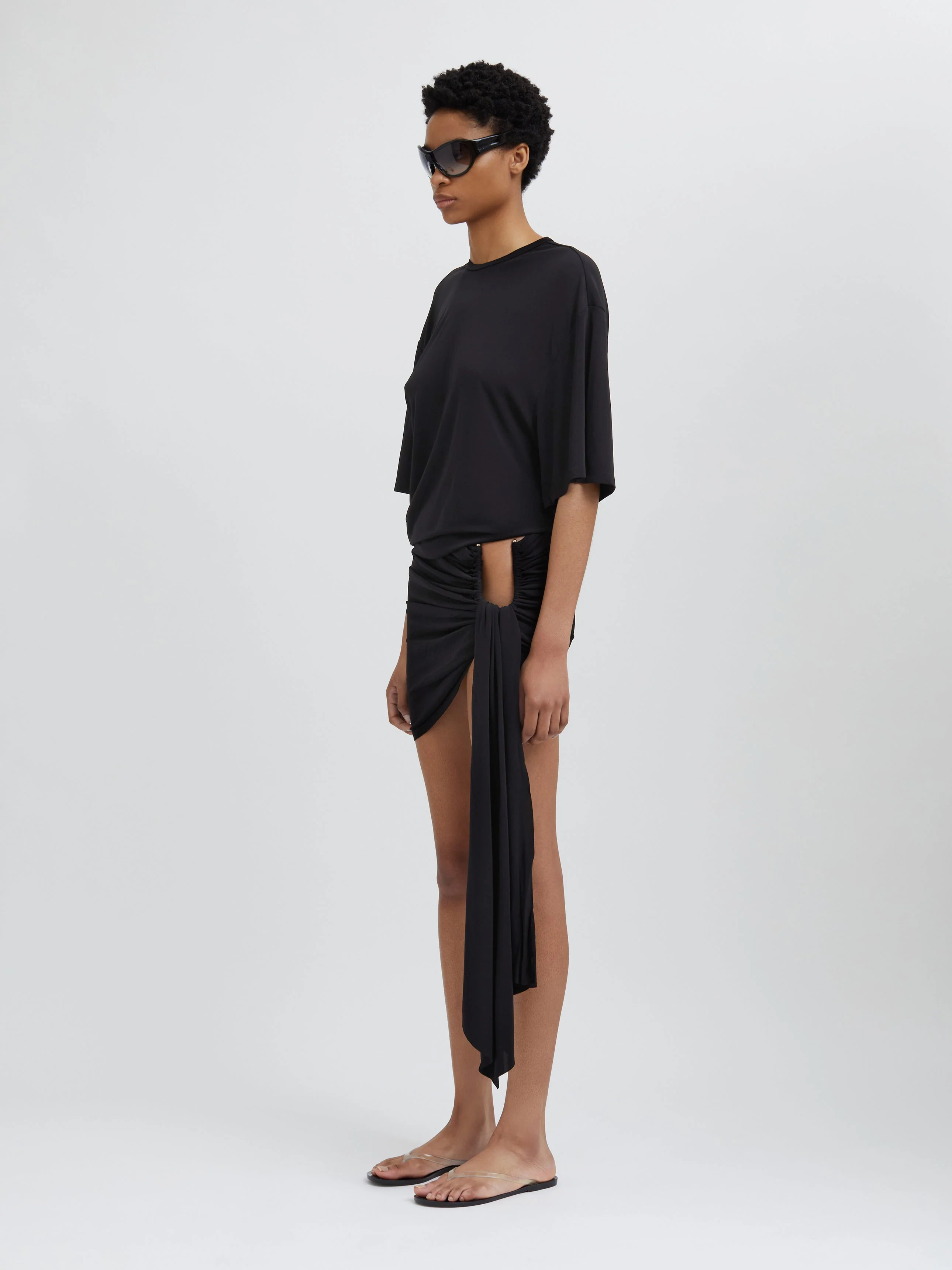 Christopher Esber - Side Cowl Waist Tee - Image 3