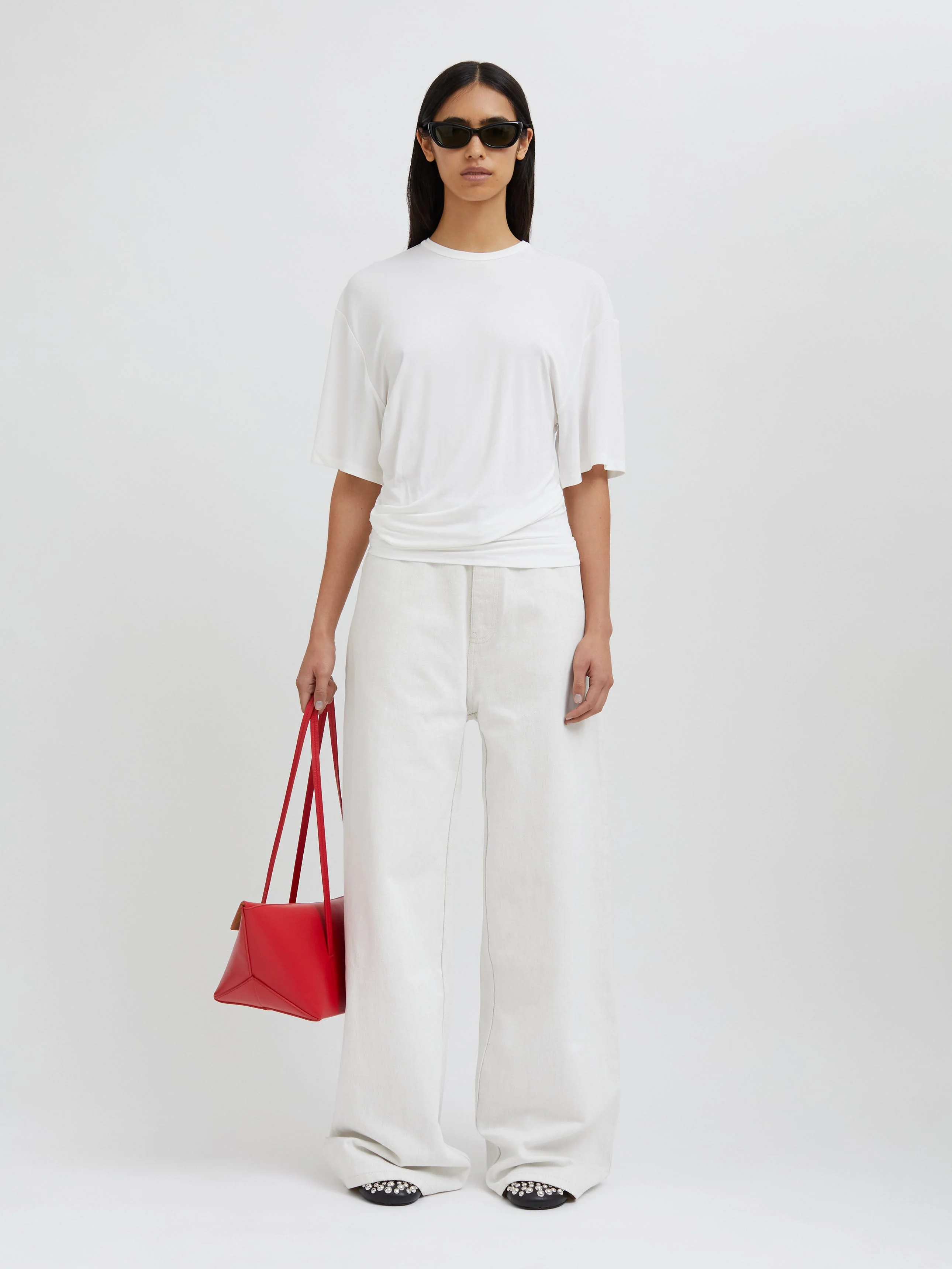 Christopher Esber - Side Cowl Waist Tee - Image 2