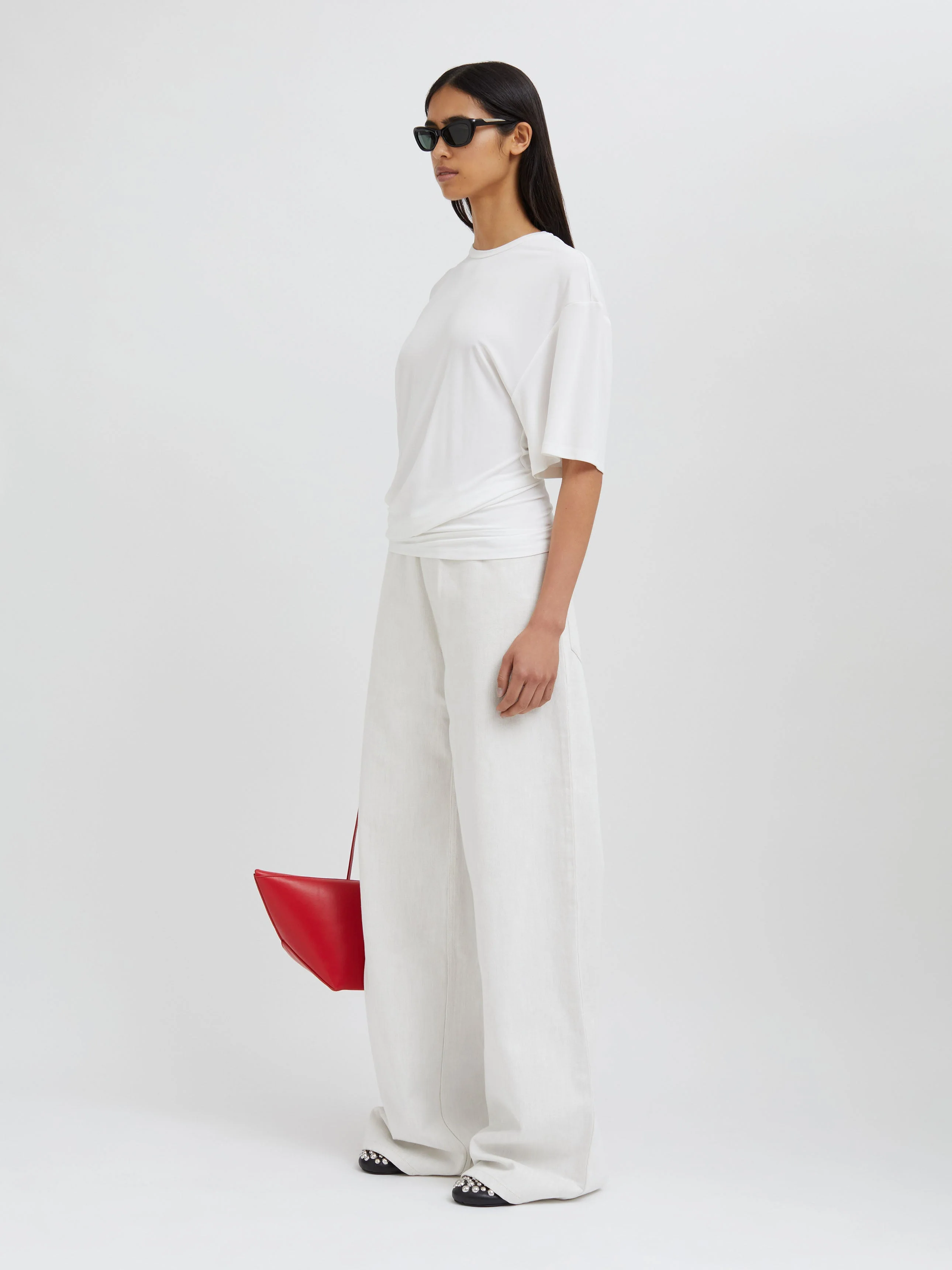 Christopher Esber - Side Cowl Waist Tee - Image 3