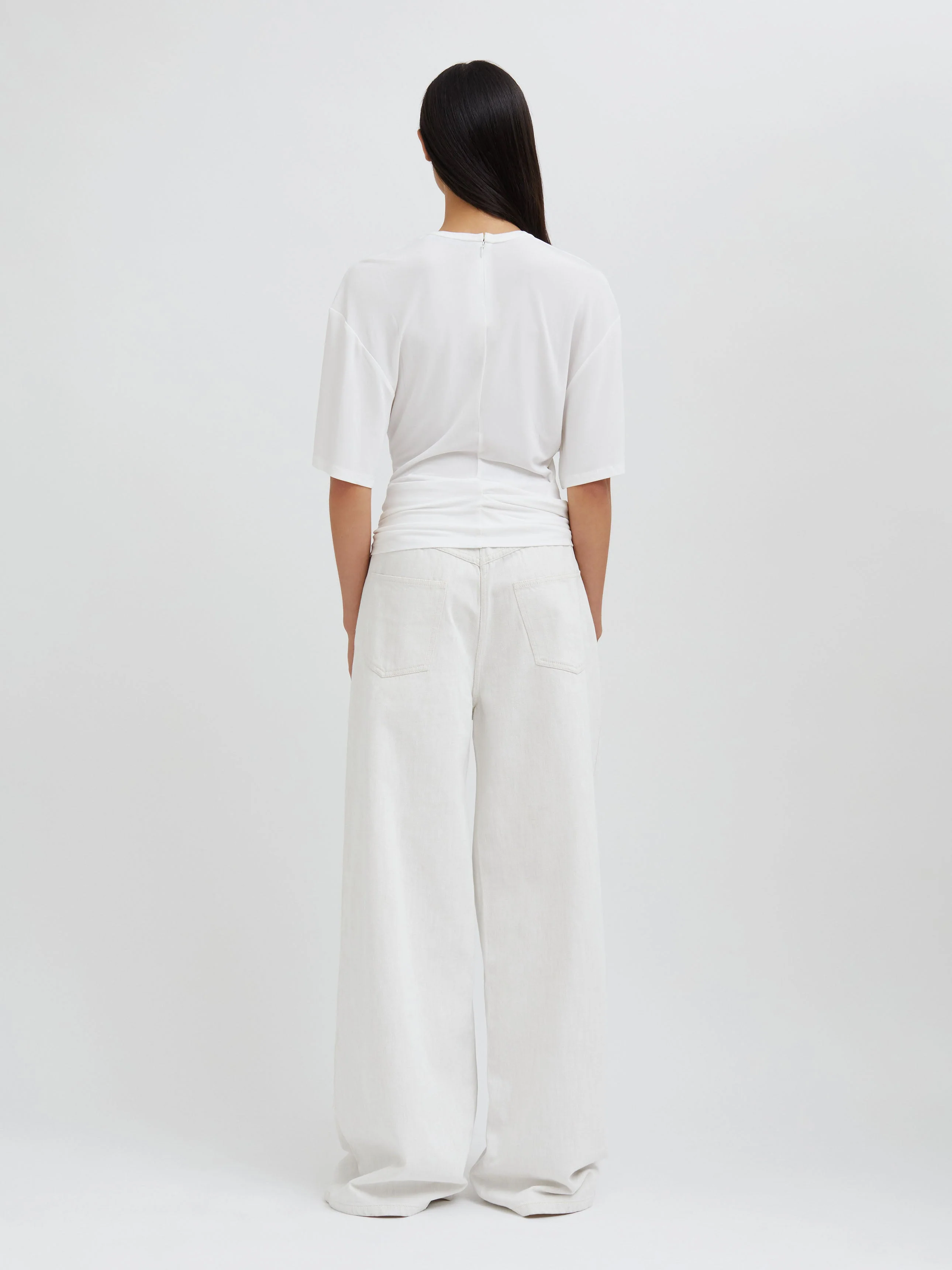 Christopher Esber - Side Cowl Waist Tee - Image 4