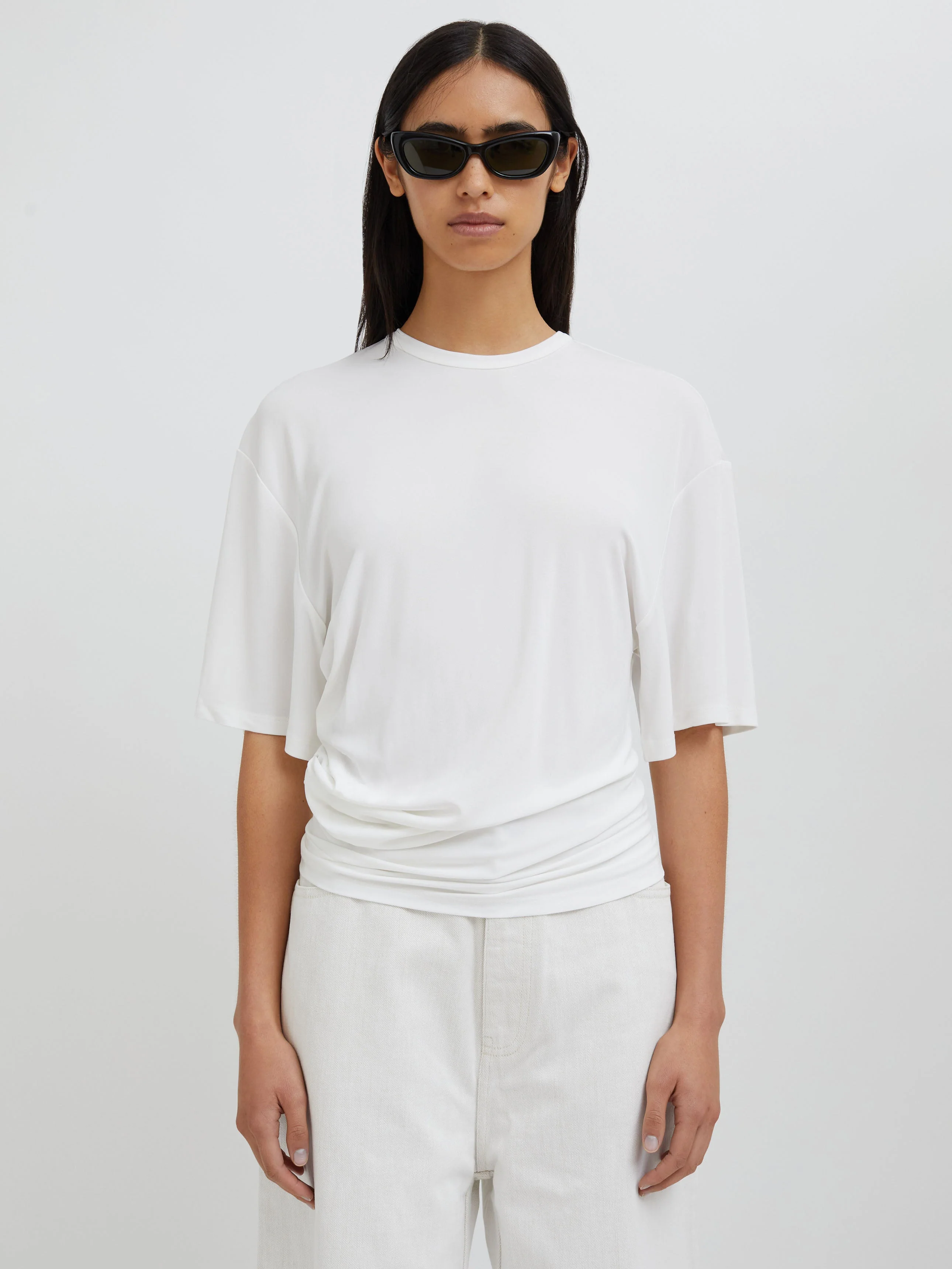 Christopher Esber - Side Cowl Waist Tee - Image 5