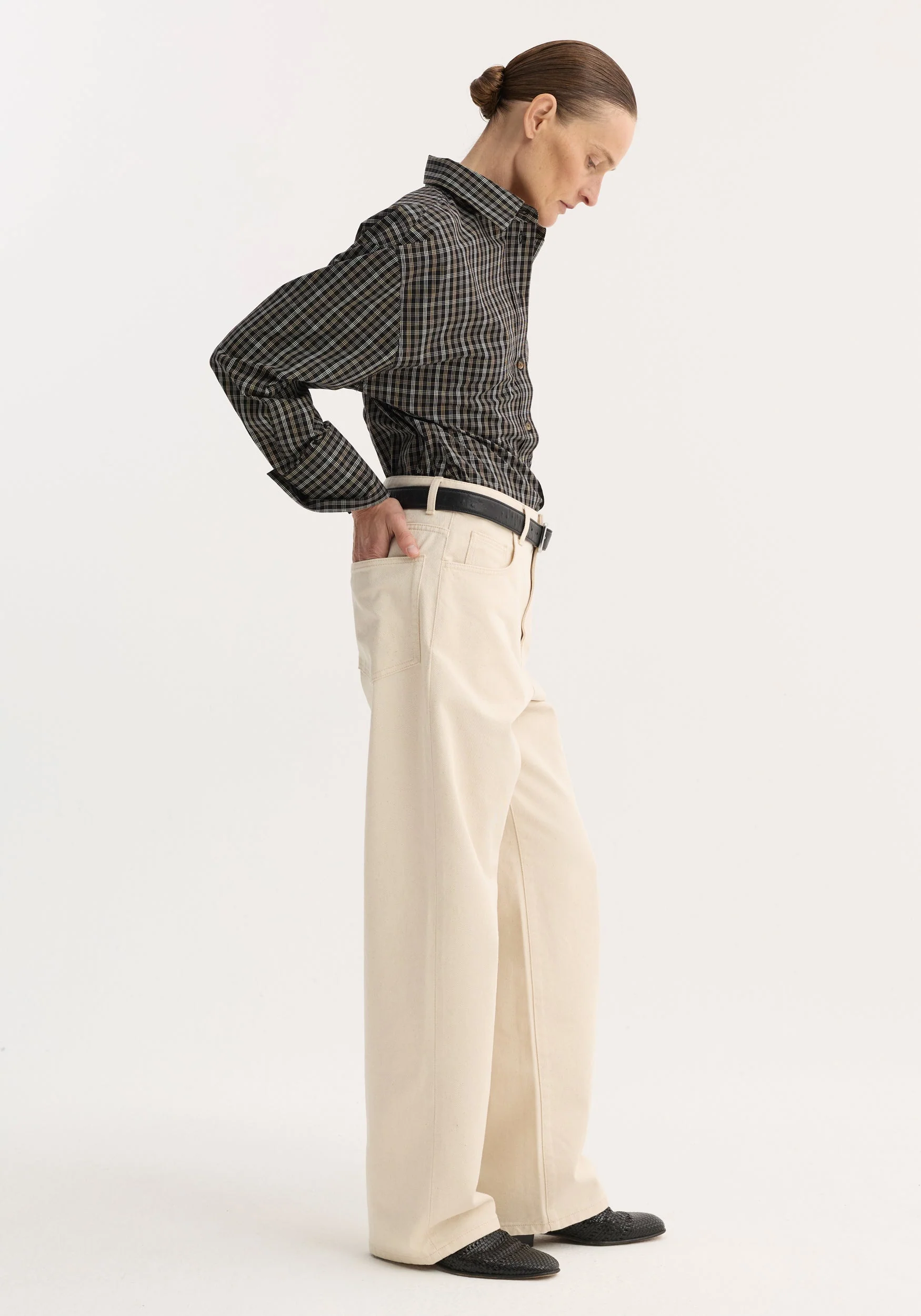 ROHE - Baggy fit denim | ecru - Image 3