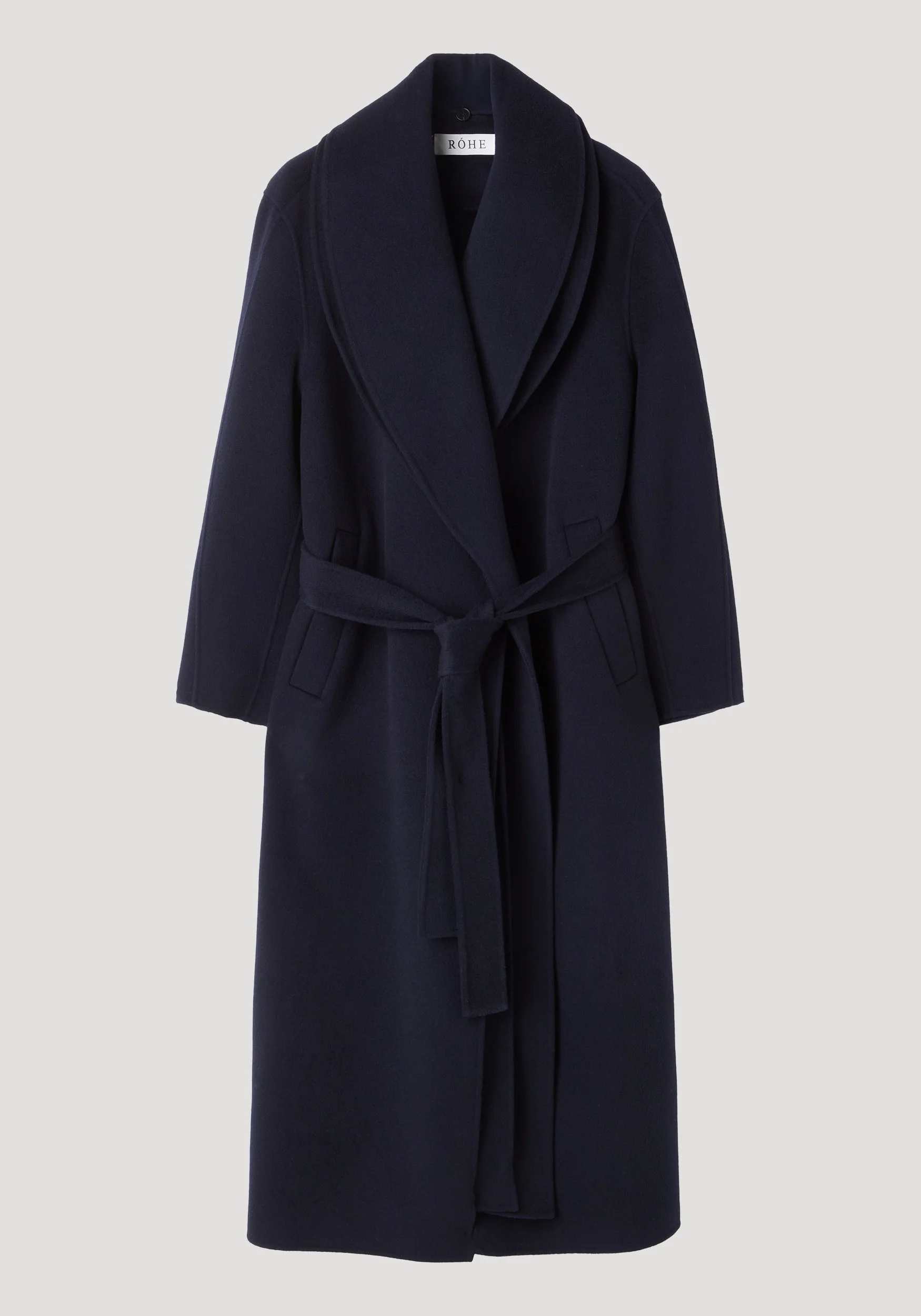 ROHE - Signature double - faced scarf coat | navy - Image 8