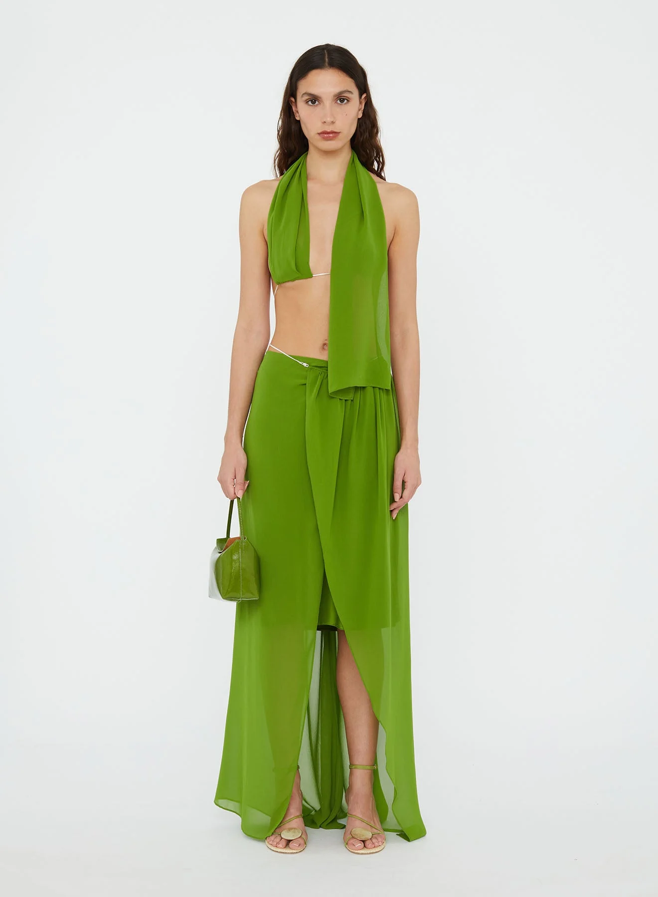 Christopher Esber - Silk Chain Sarong Skirt