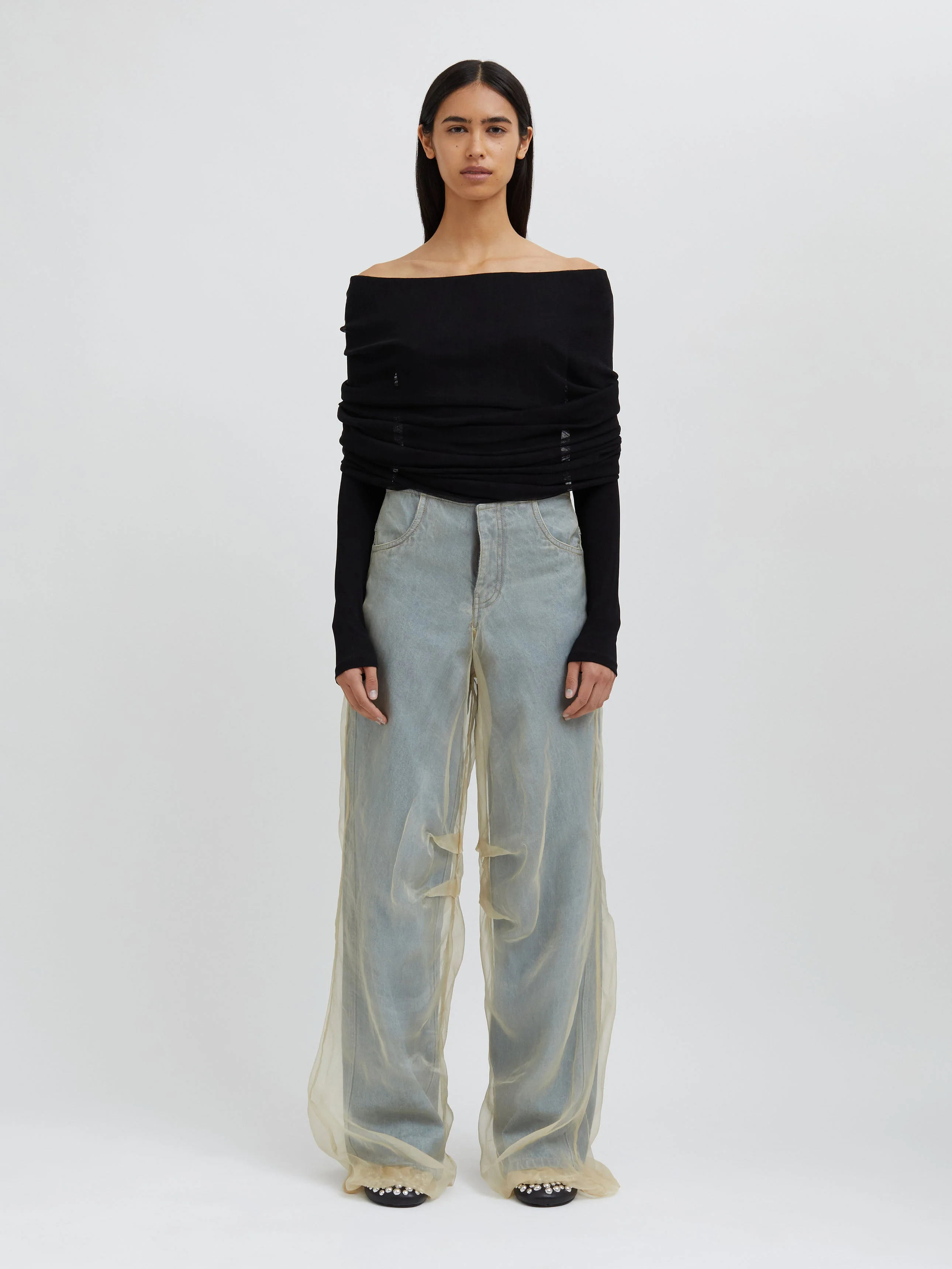 Christopher Esber - Silk Parchment Denim Jean