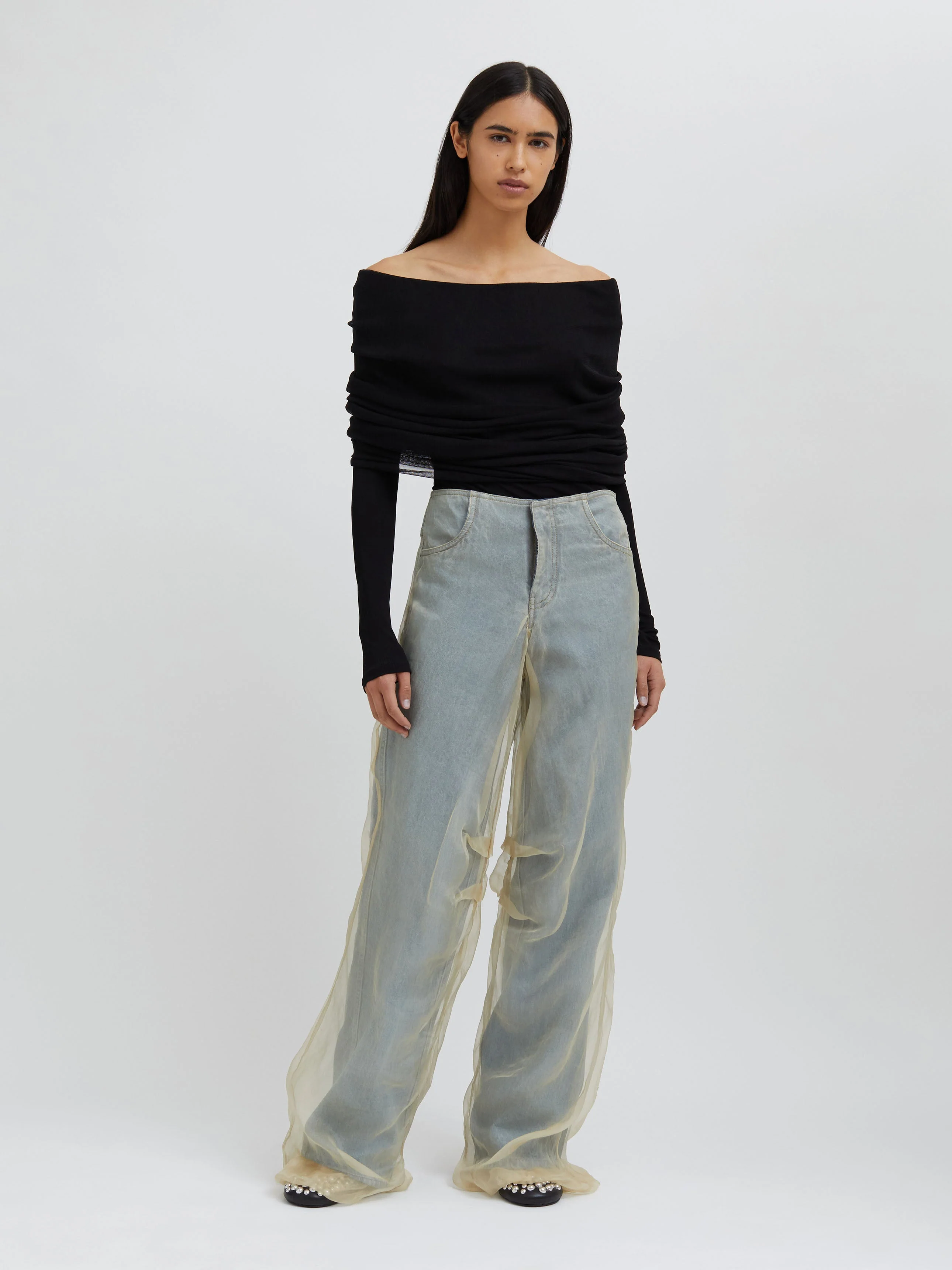 Christopher Esber - Silk Parchment Denim Jean - Image 3