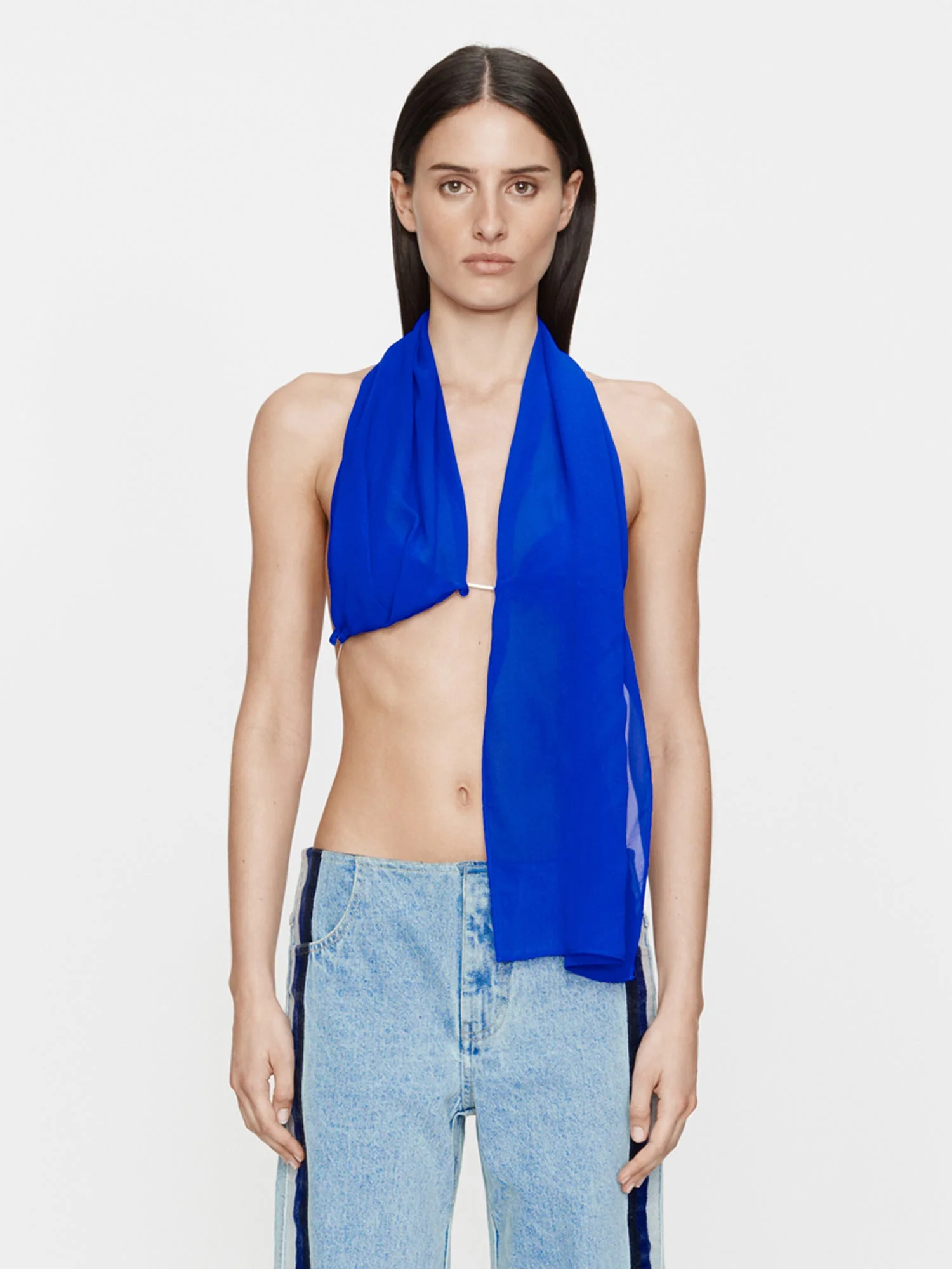 Christopher Esber - Silk Scarf Chain Bra Top