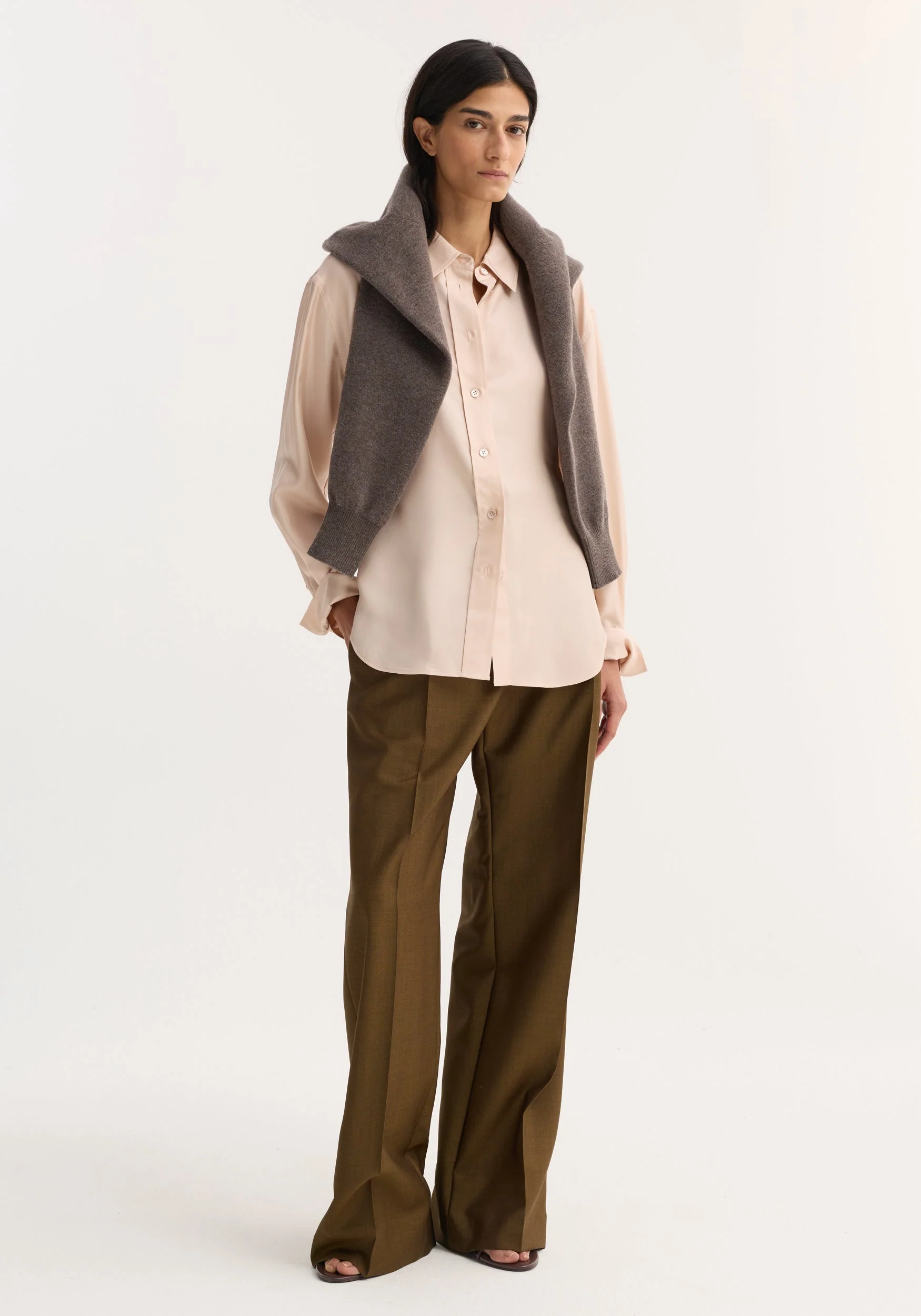 ROHE - Silk shaped shirt | rose