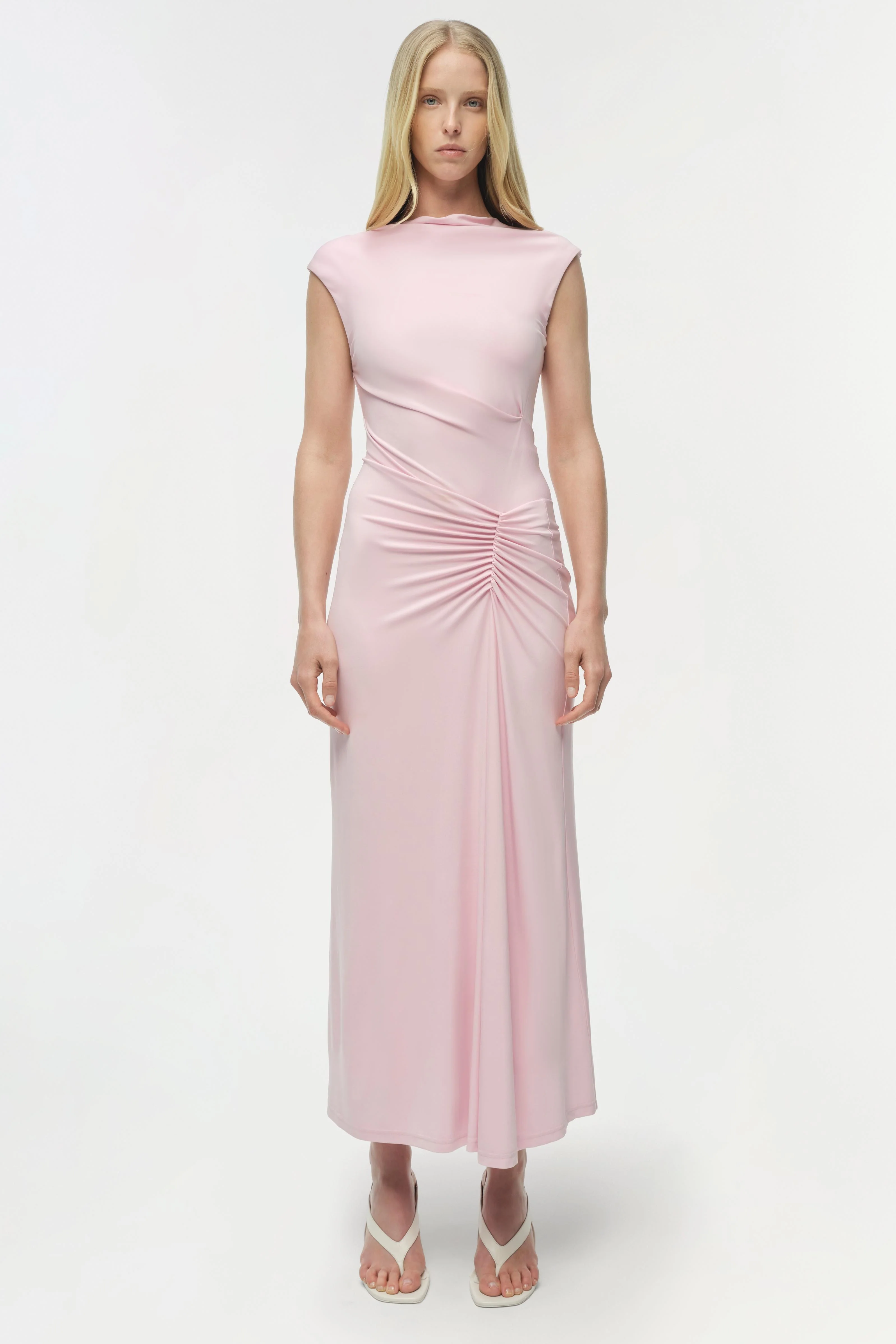 Simkhai - Acacia Draped Jersey Midi Dress - Image 6