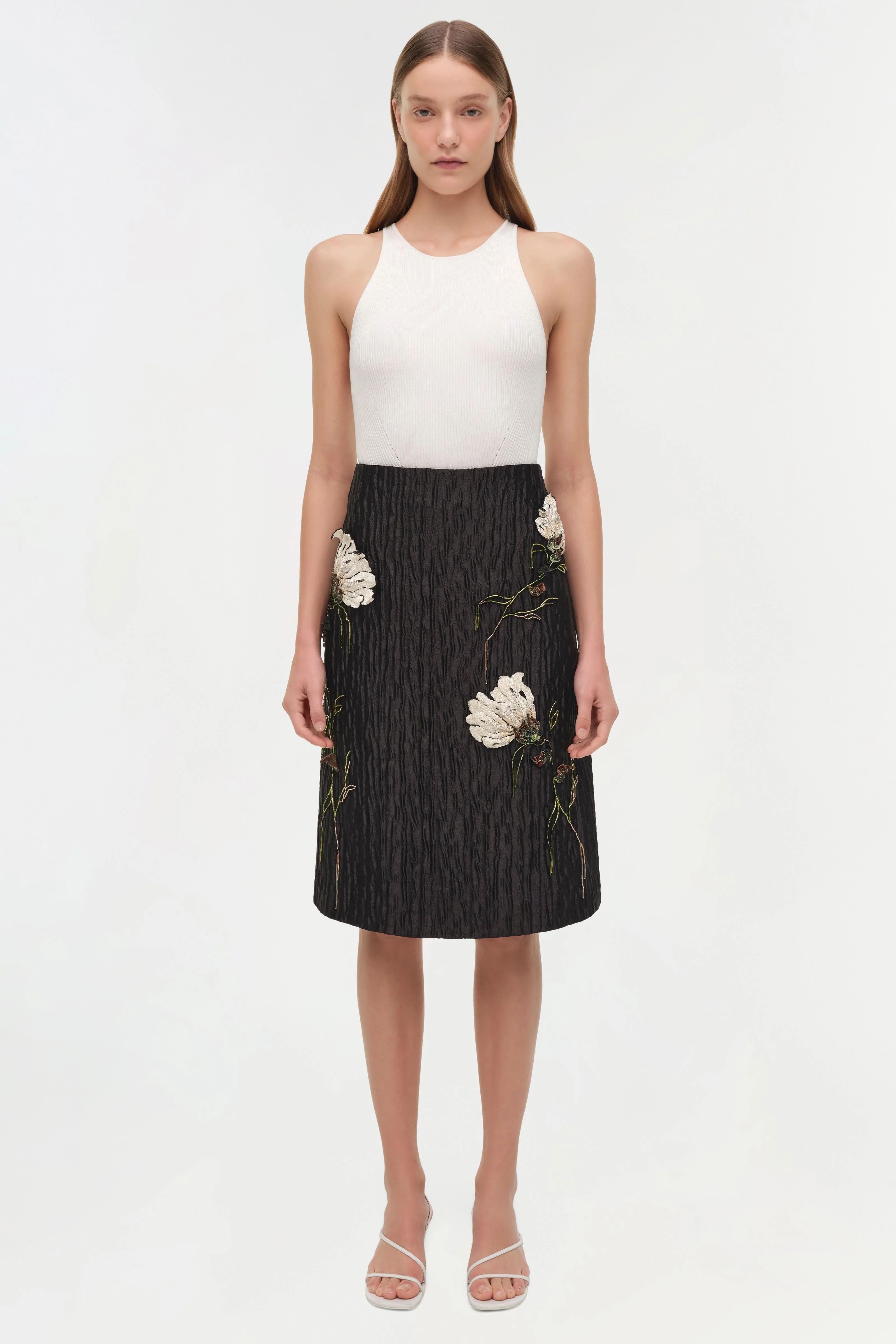 Simkhai - Arla Floral Jacquard Midi Skirt - Image 6