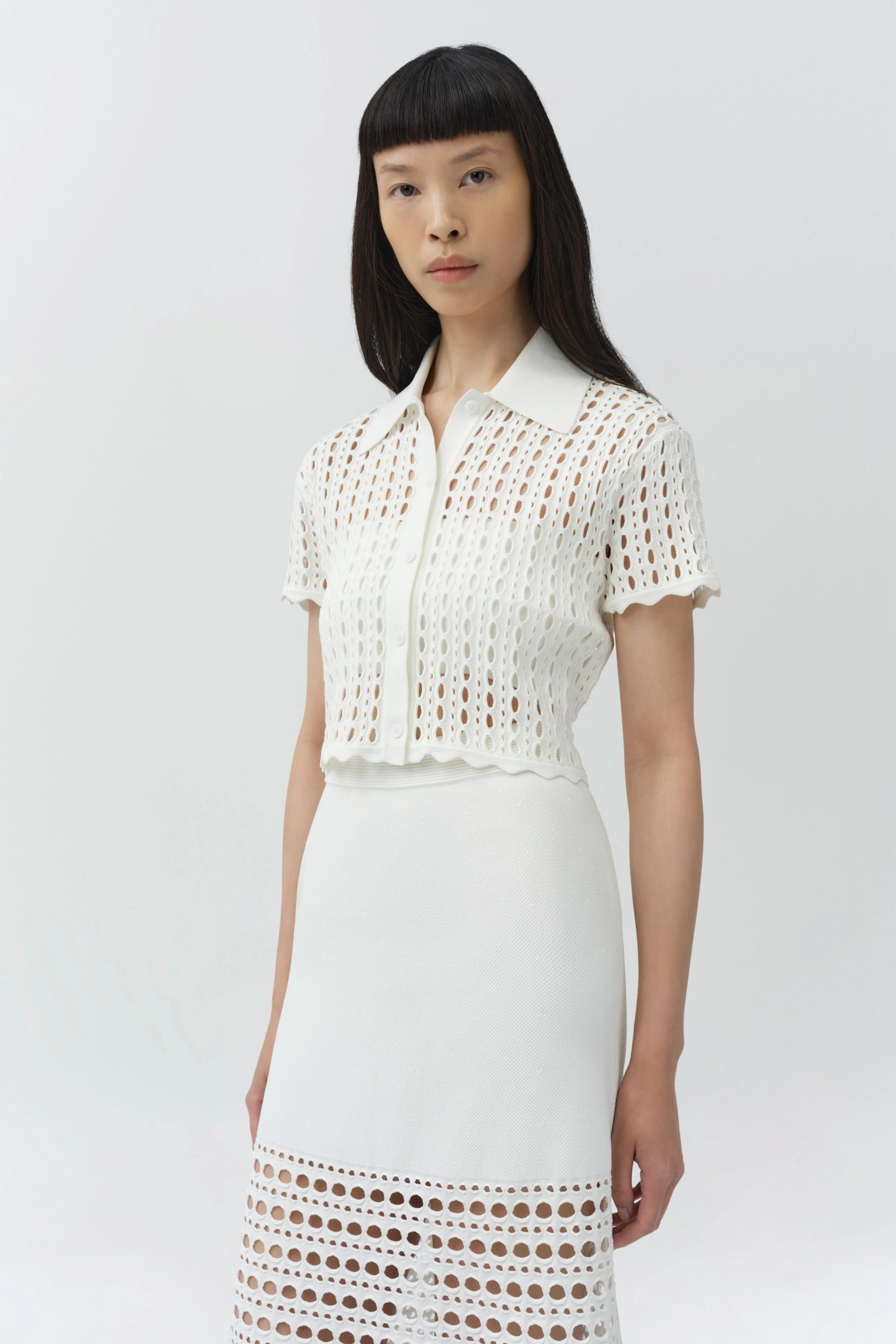 Simkhai - Arlan Open Stitch Camp Shirt - Image 3