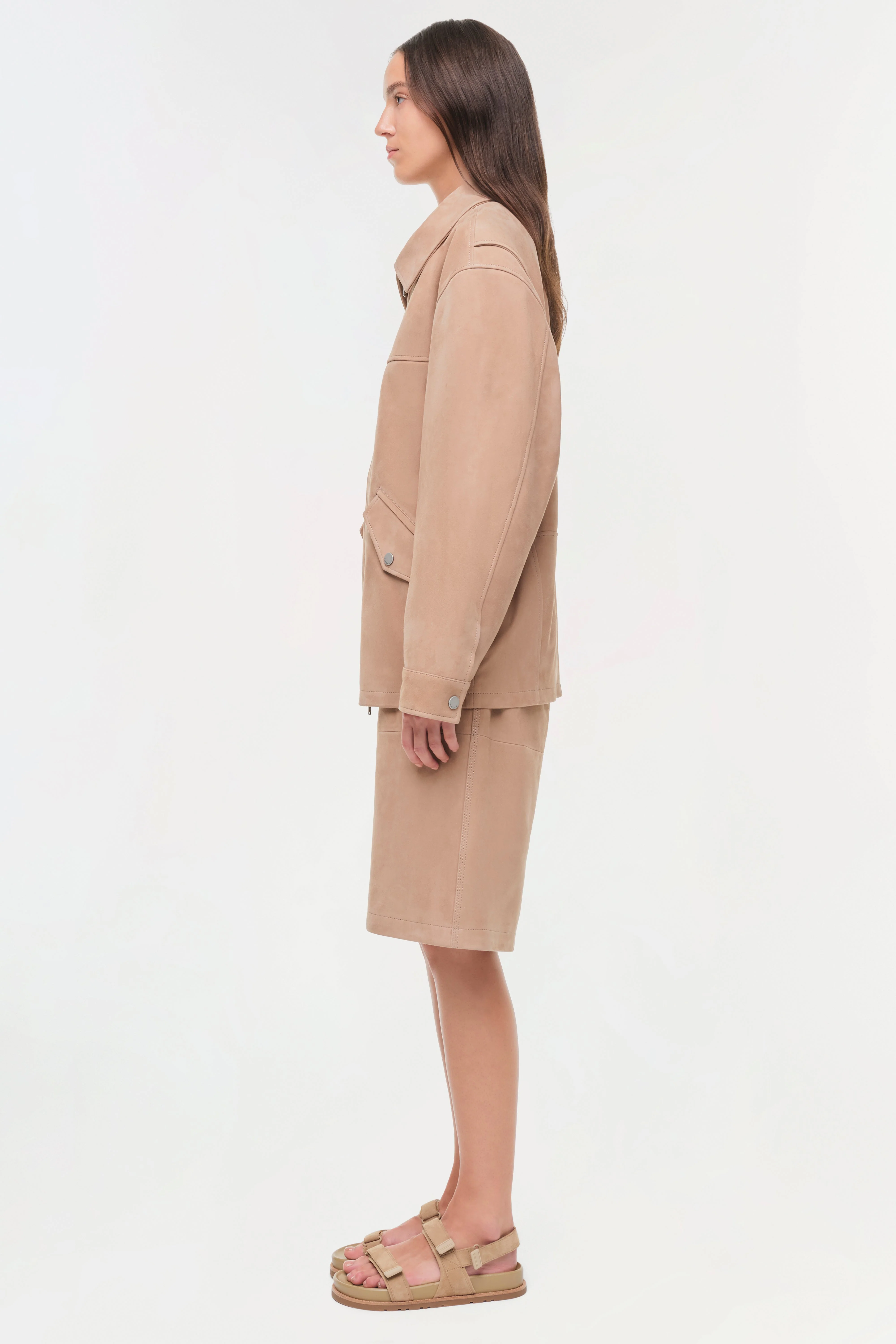 Simkhai - Aslan Long Suede Jacket - Image 5