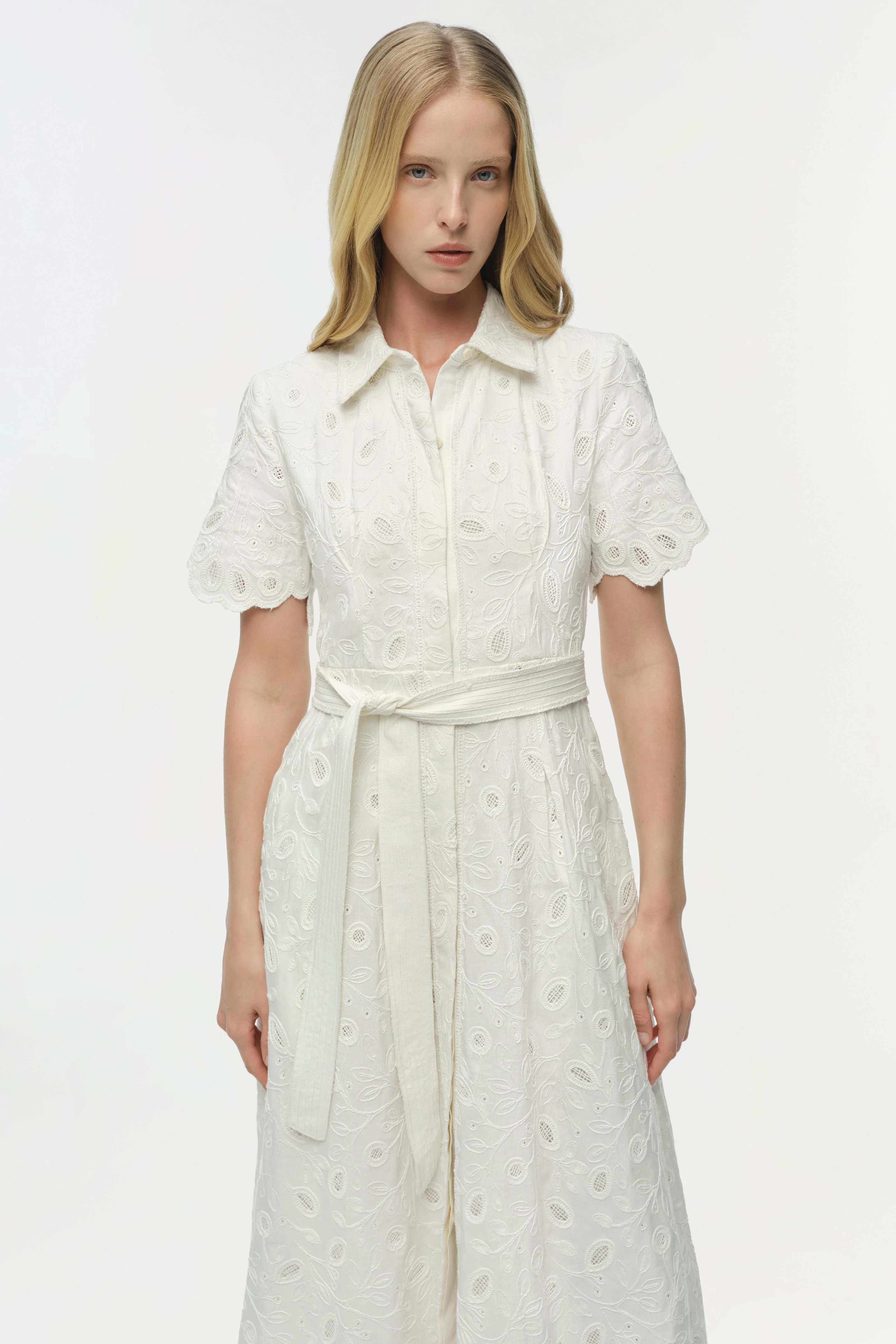 Simkhai - Audria Belted Linen Midi Dress - Image 3