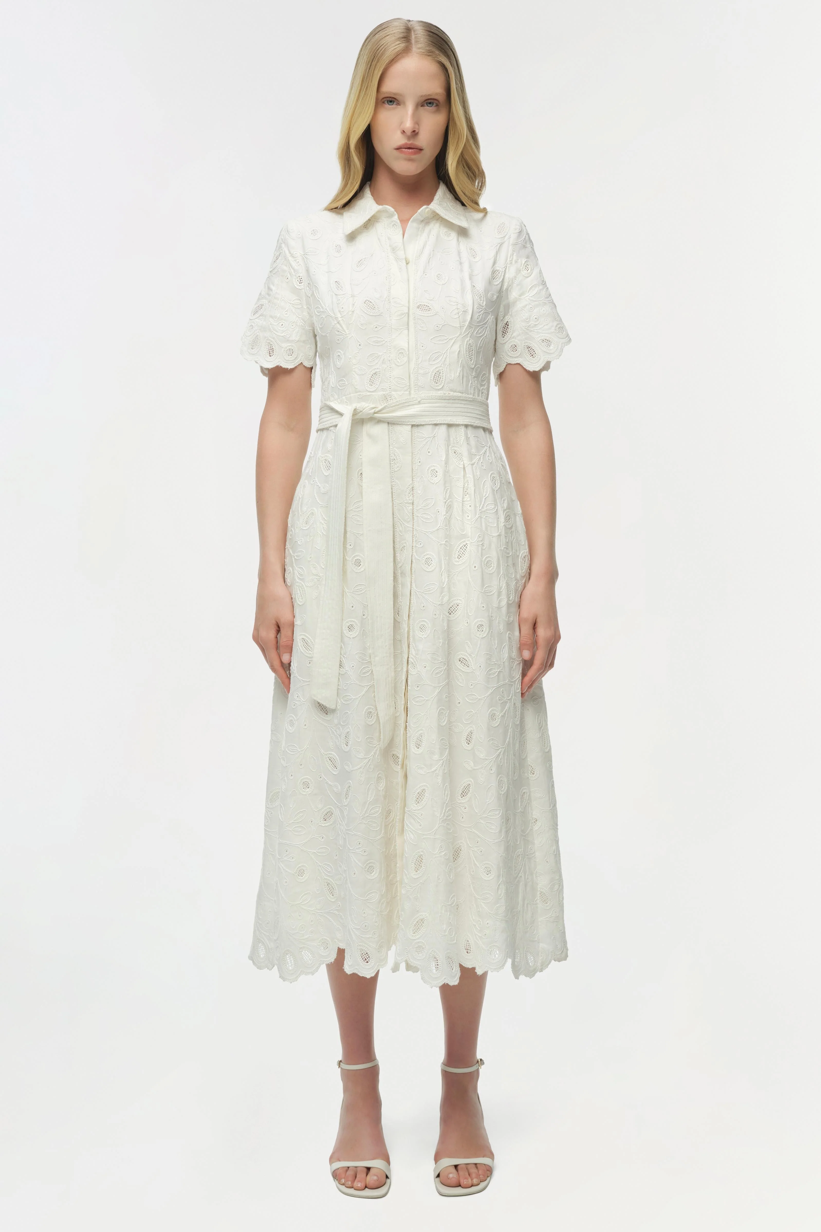 Simkhai - Audria Belted Linen Midi Dress - Image 7