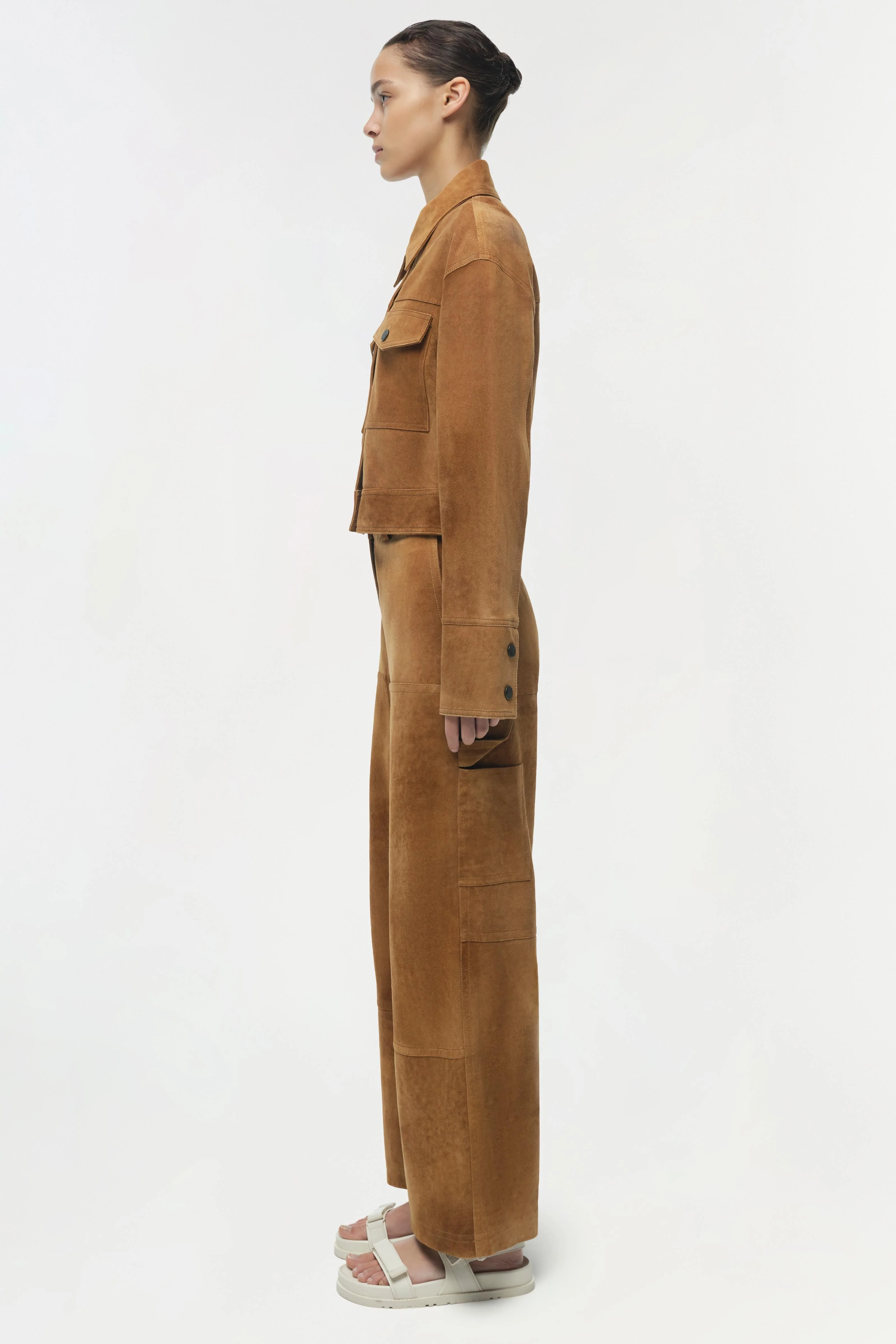 Simkhai - Bates Suede Straight Leg Pant - Image 4