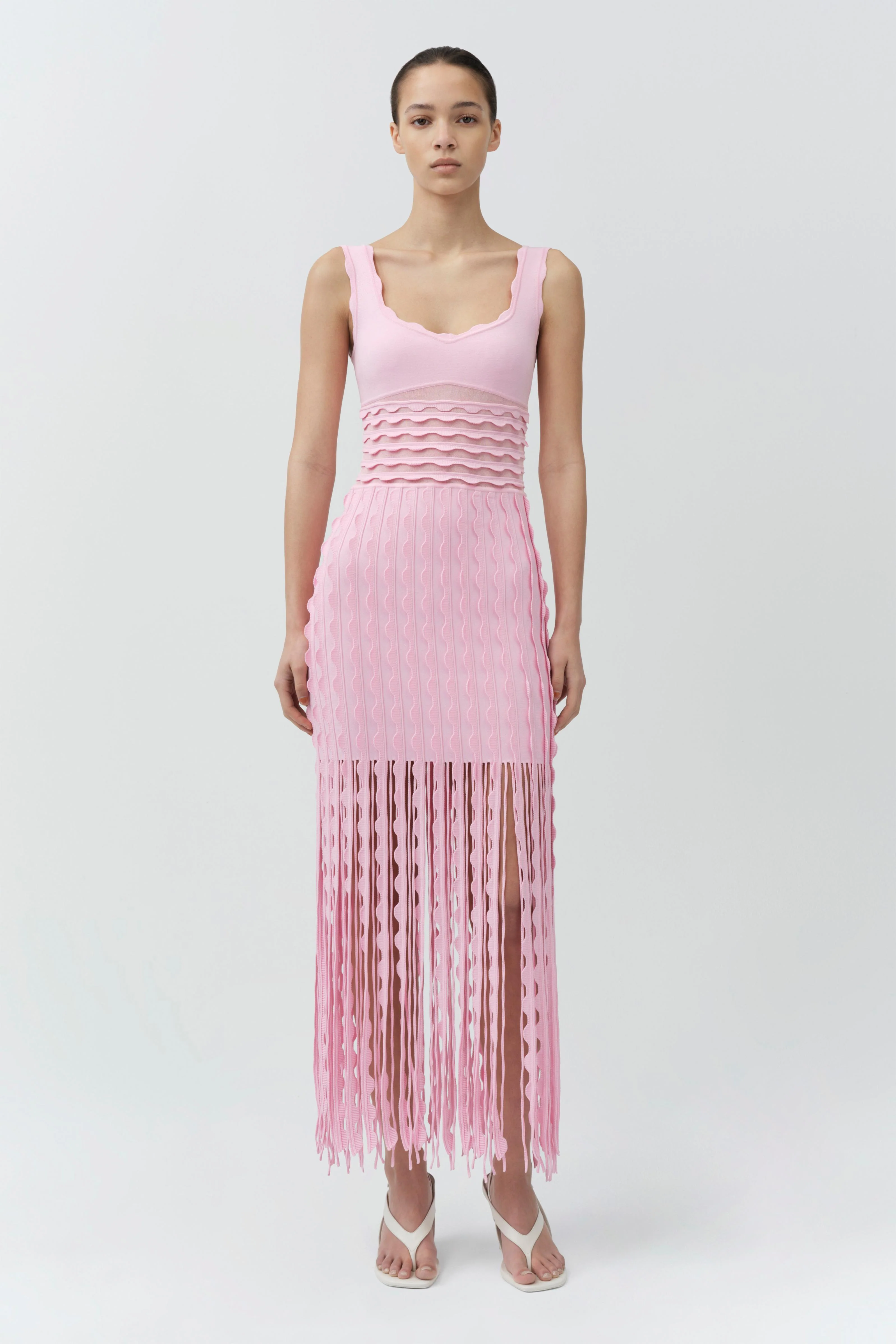 Simkhai - Brionne Scalloped Knit Midi Dress - Image 2