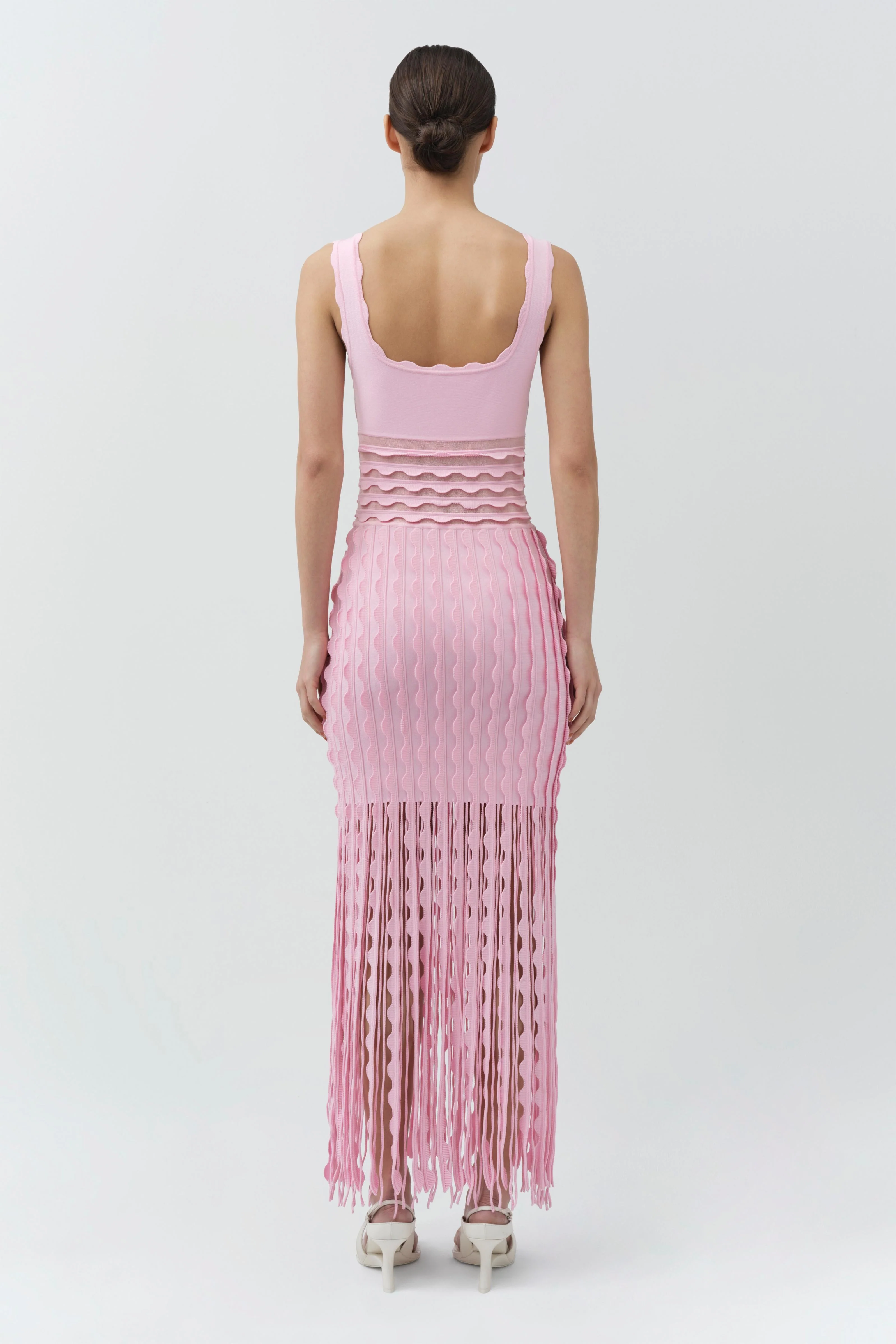 Simkhai - Brionne Scalloped Knit Midi Dress - Image 6