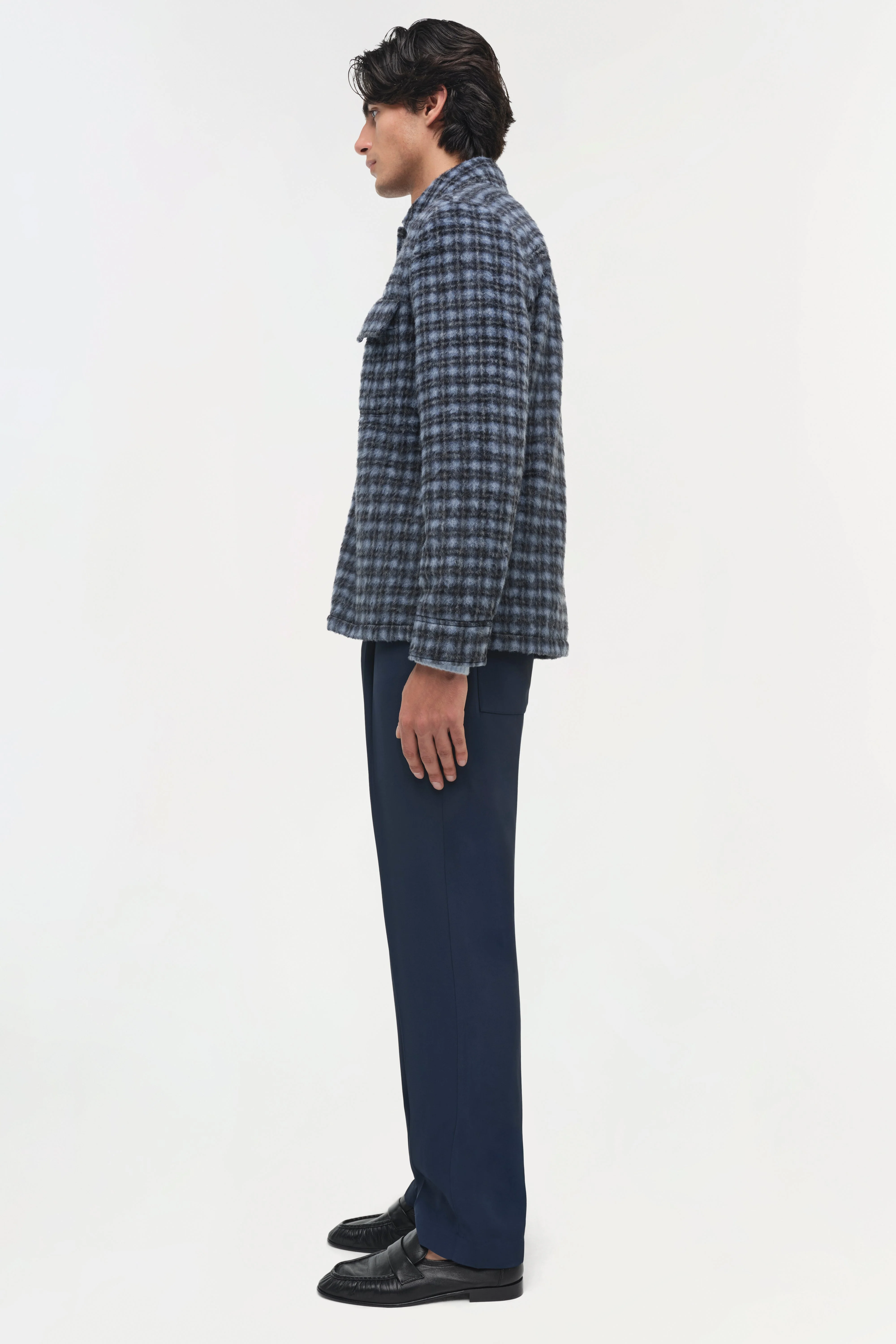 Simkhai - Caleb Brushed Plaid Shirt Jacket - Image 4