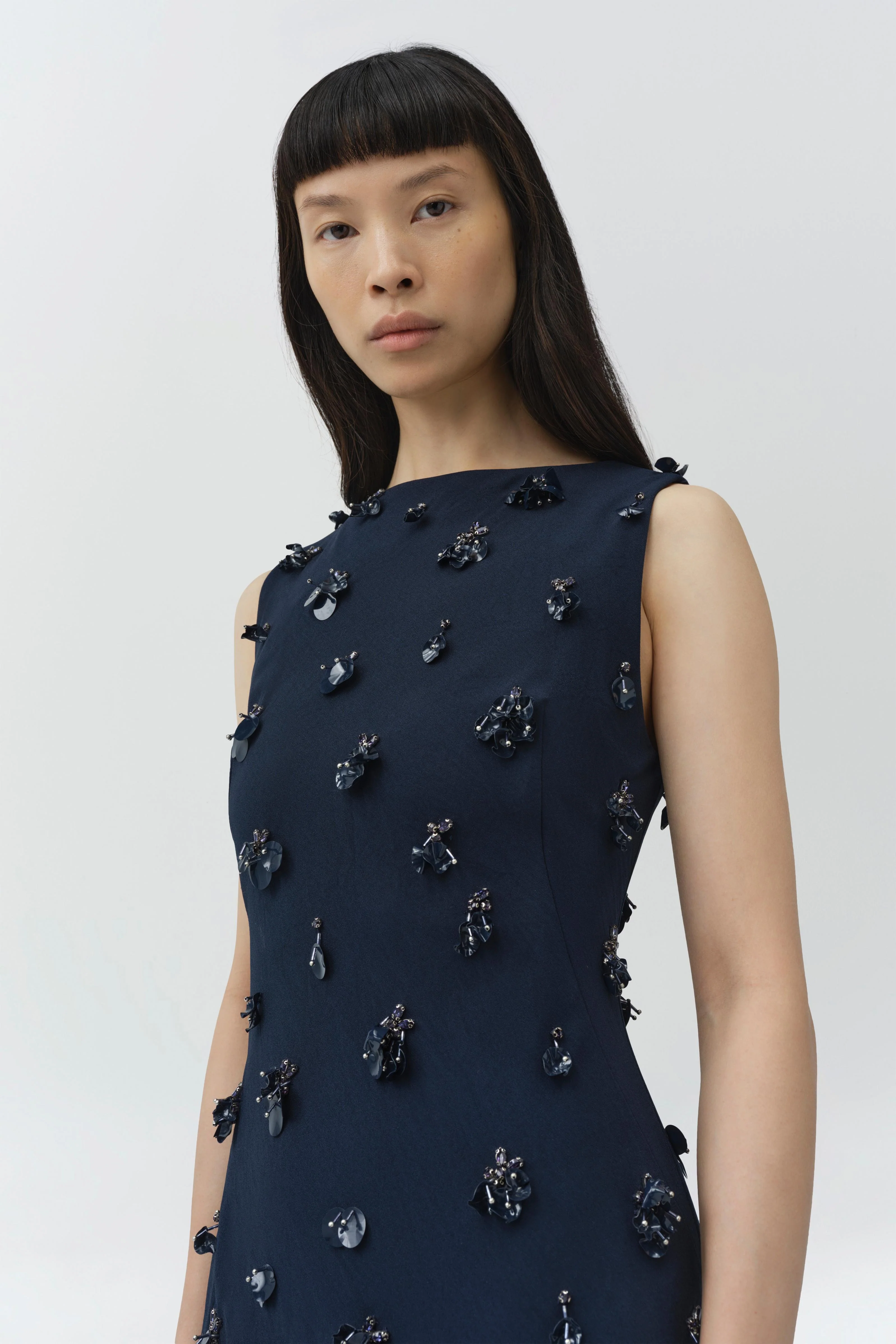 Simkhai - Claudia Embellished Crepe Midi Dress - Image 3