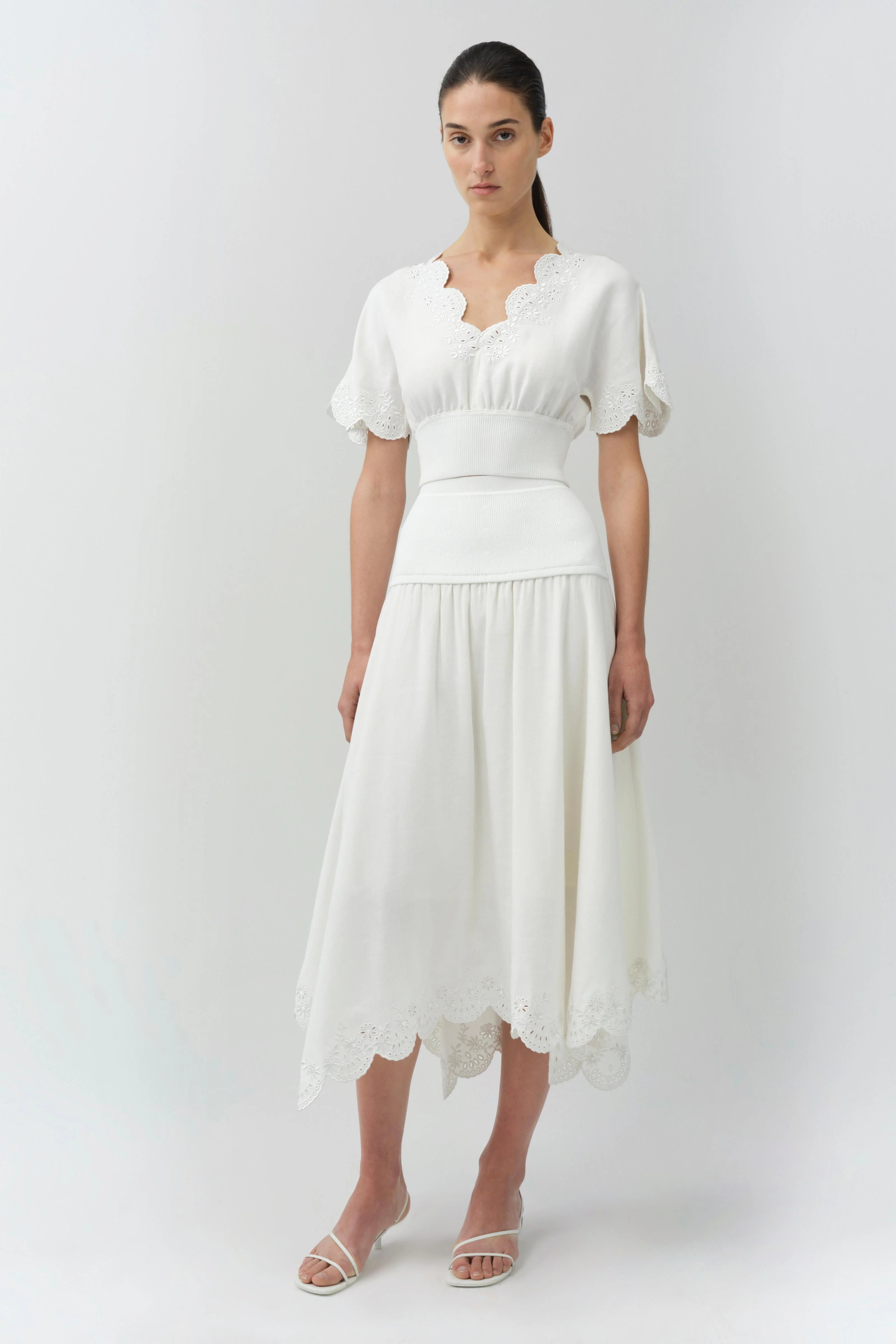 Simkhai - Delphina Embroidered Linen Knit Top - Image 2
