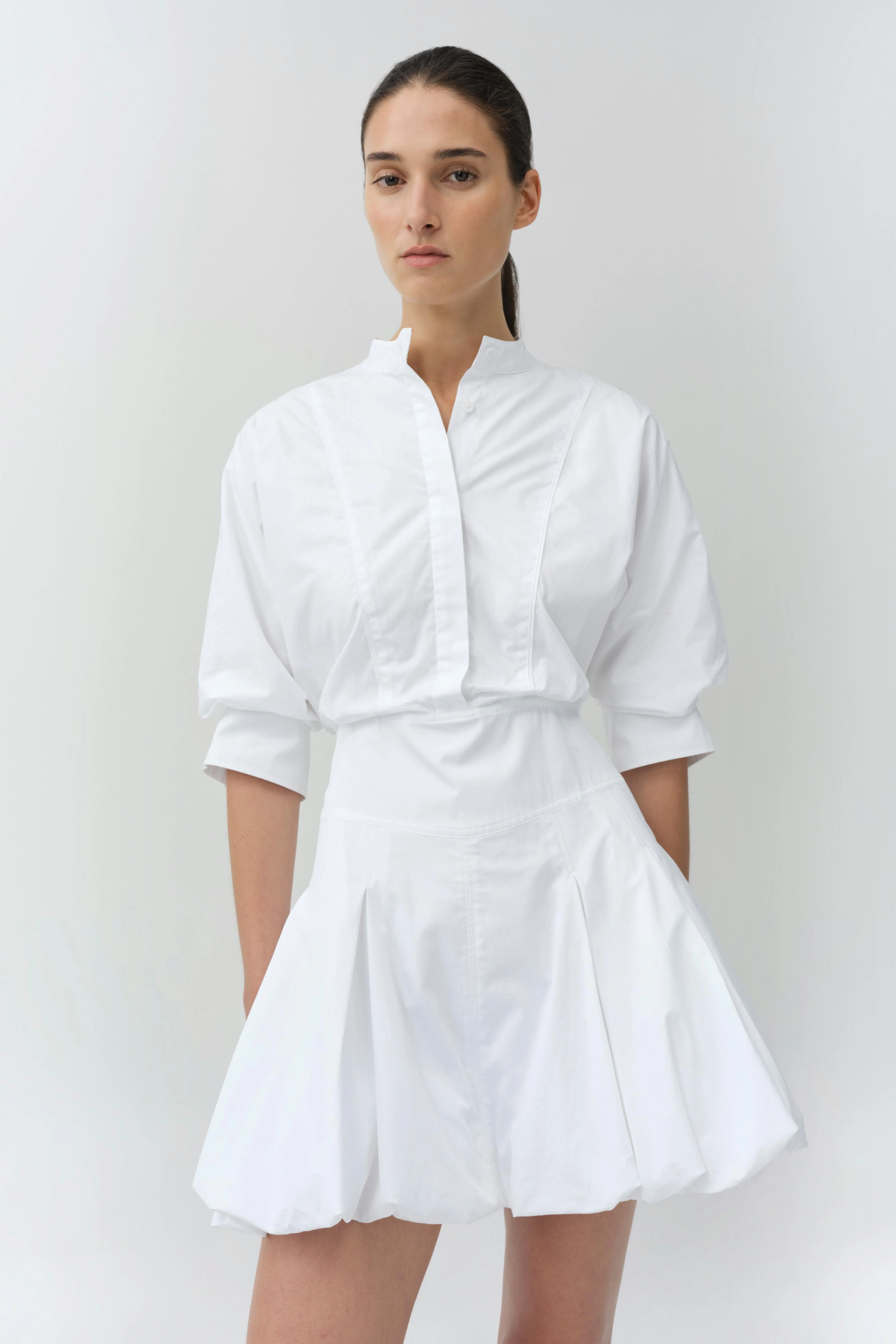 Simkhai - Effie Cotton Bubble Mini Dress - Image 3