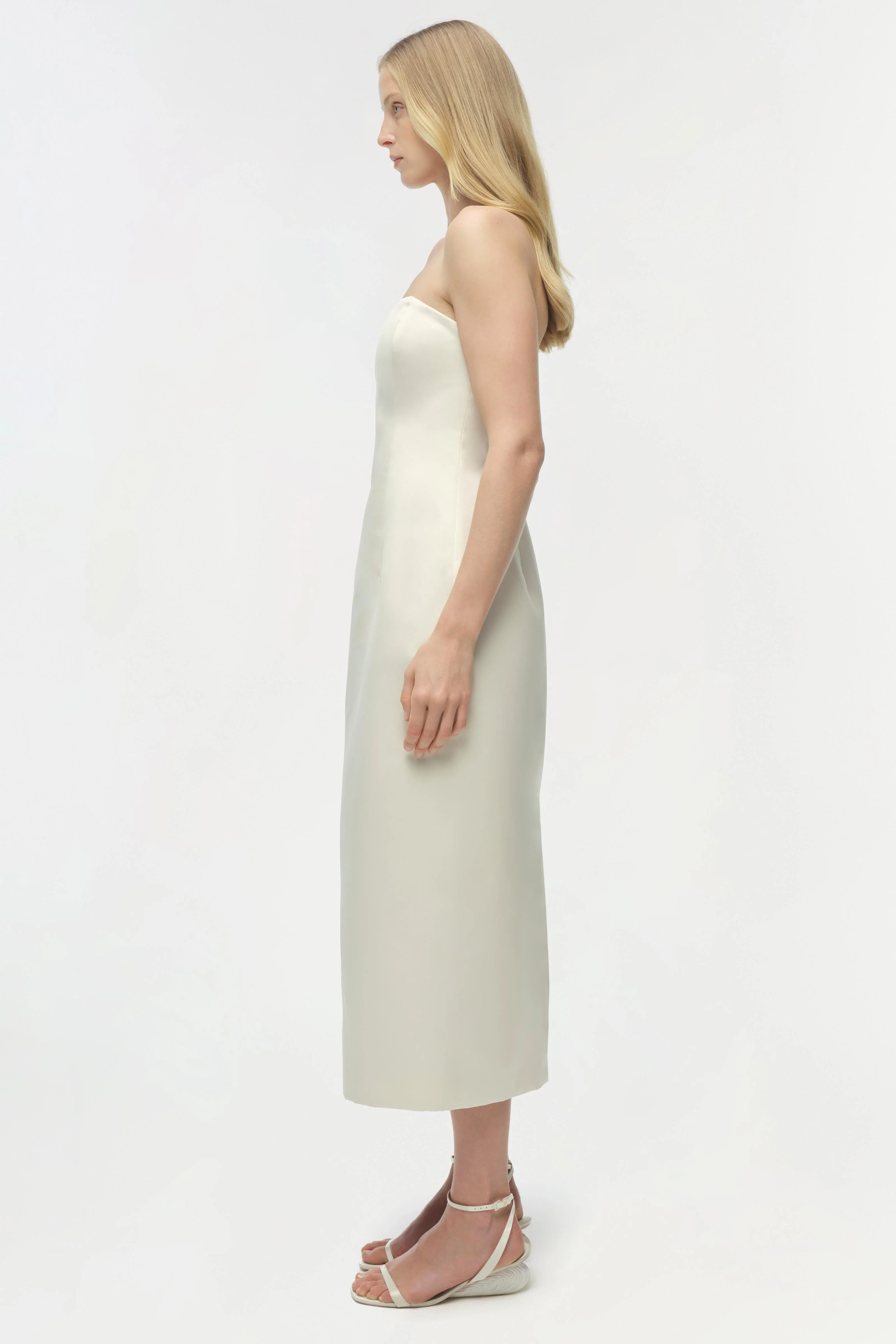 Simkhai - Enid Satin Bustier Midi Dress - Image 4