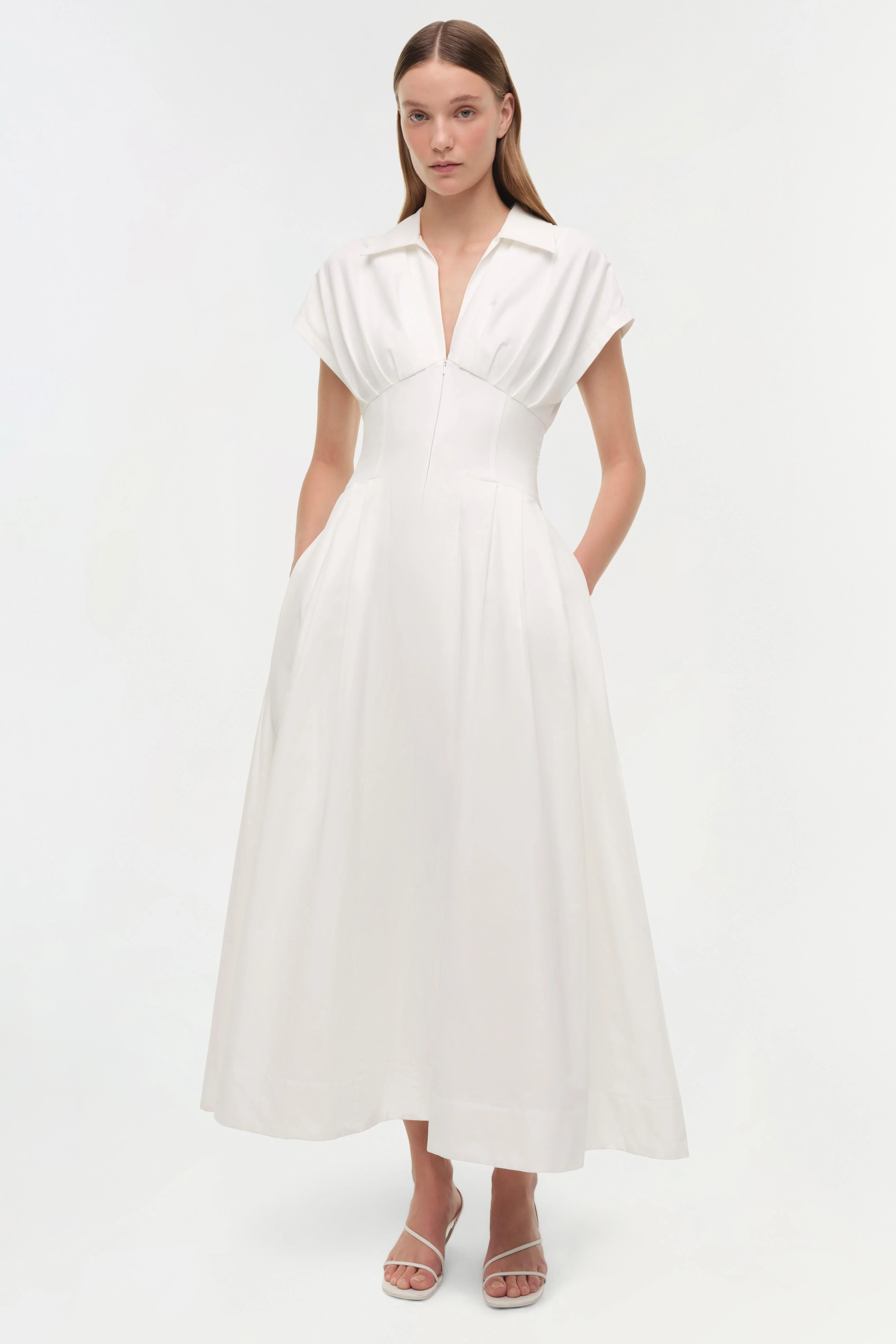 Simkhai - Farlow Cotton Faille Midi Dress - Image 3